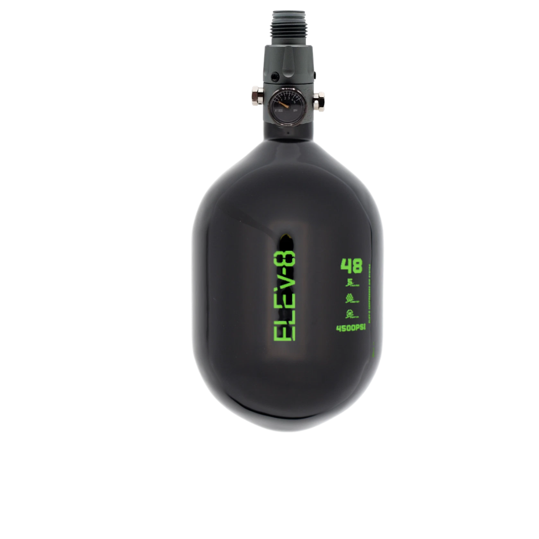 ELEV-8 48ci/4500psi Air System - Gloss Black/Green Flag