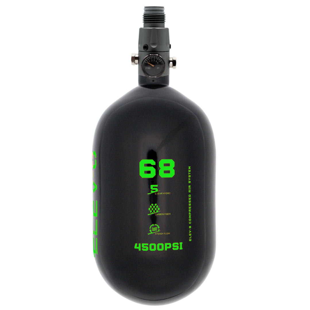 ELEV-8 68ci/4500psi Air System - Gloss Black/Green Logo