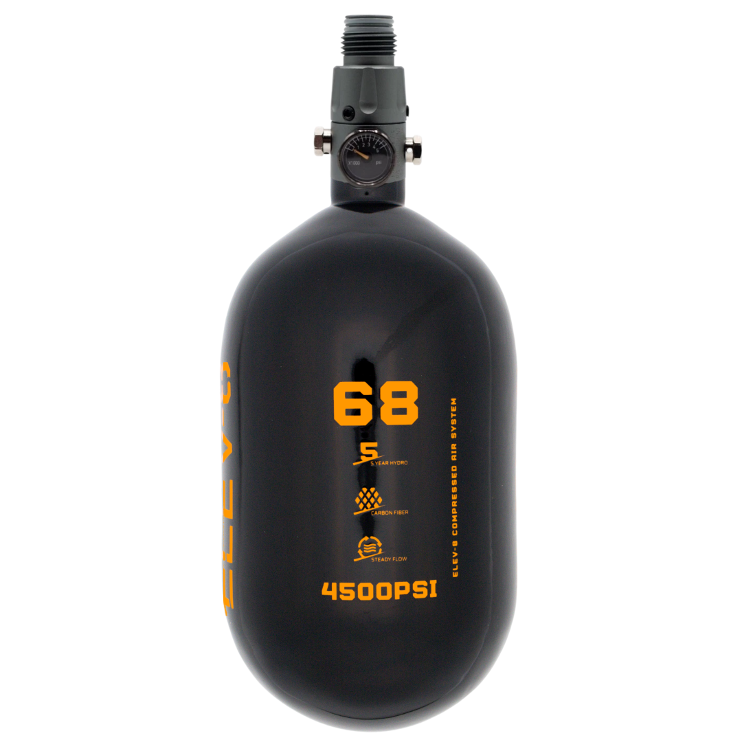 ELEV-8 68ci/4500psi Air System - Gloss Black/Orange Logo