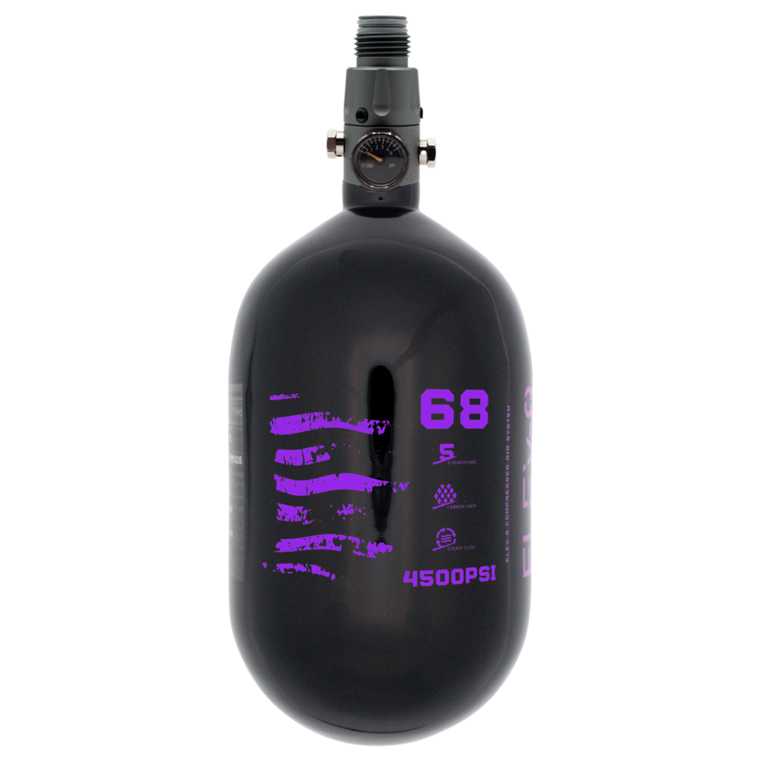ELEV-8 68ci/4500psi Air System - Gloss Black/Purple Flag