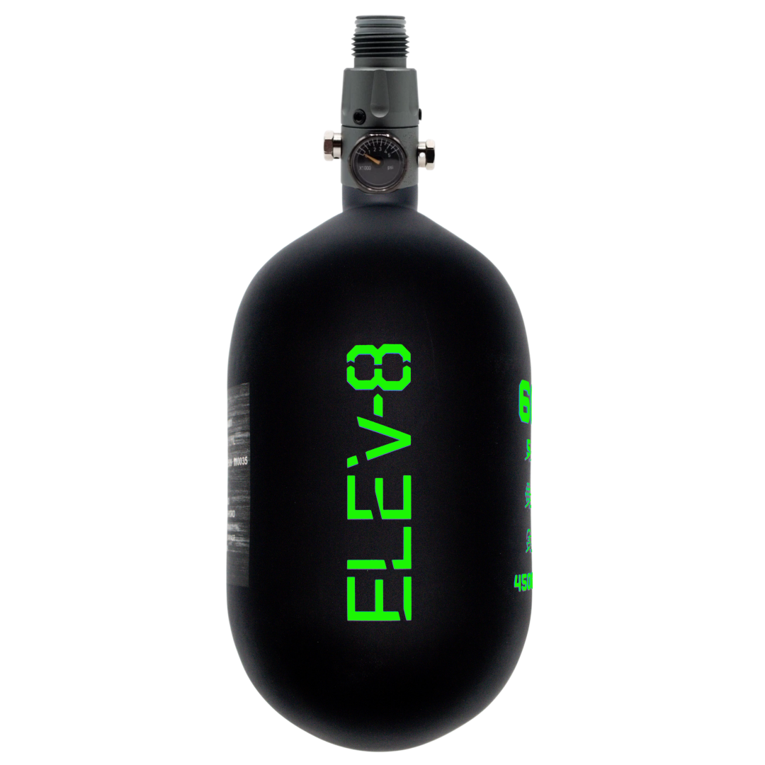 ELEV-8 68ci/4500psi Air System - Gloss Black/Green Logo