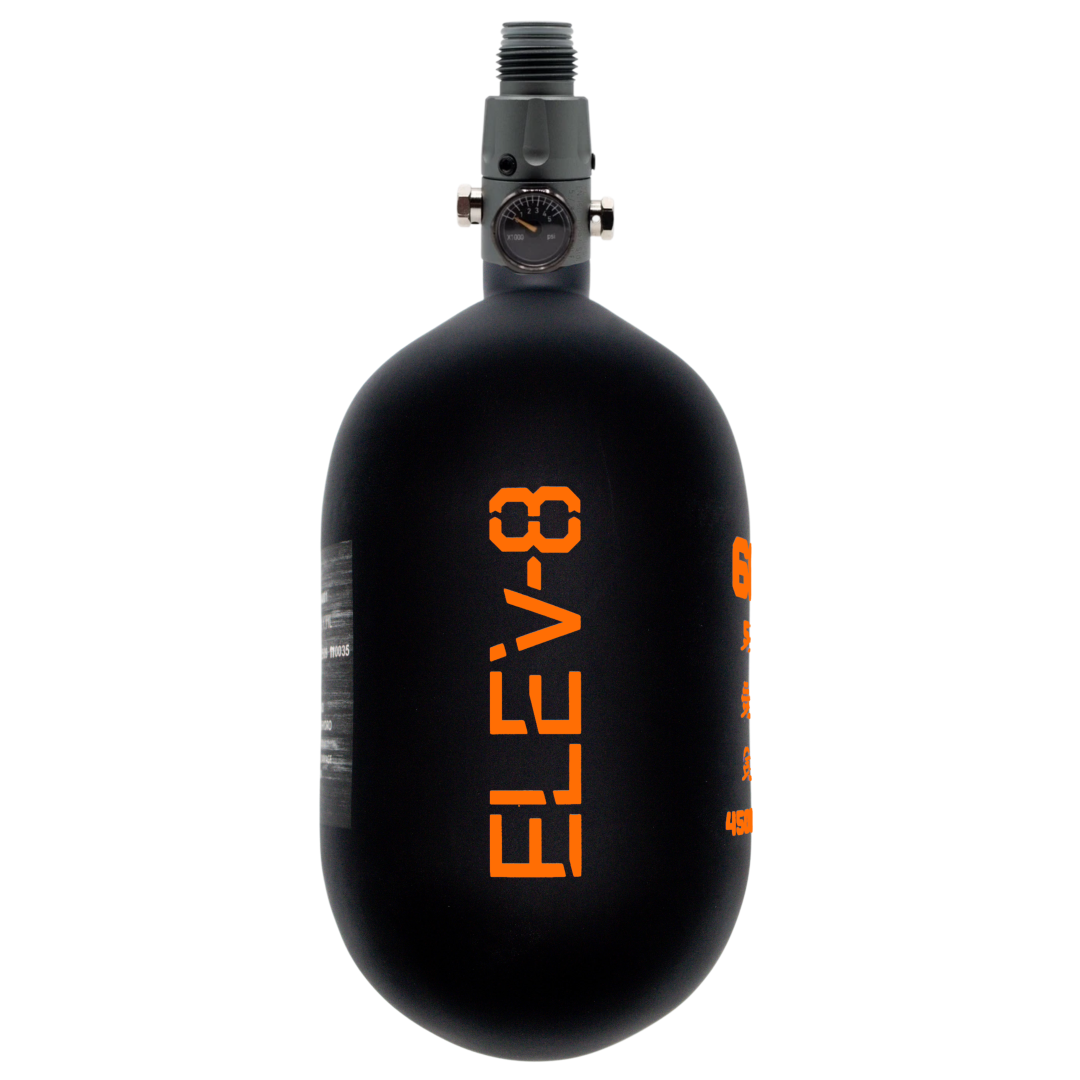 ELEV-8 68ci/4500psi Air System - Matte Black/Orange Logo