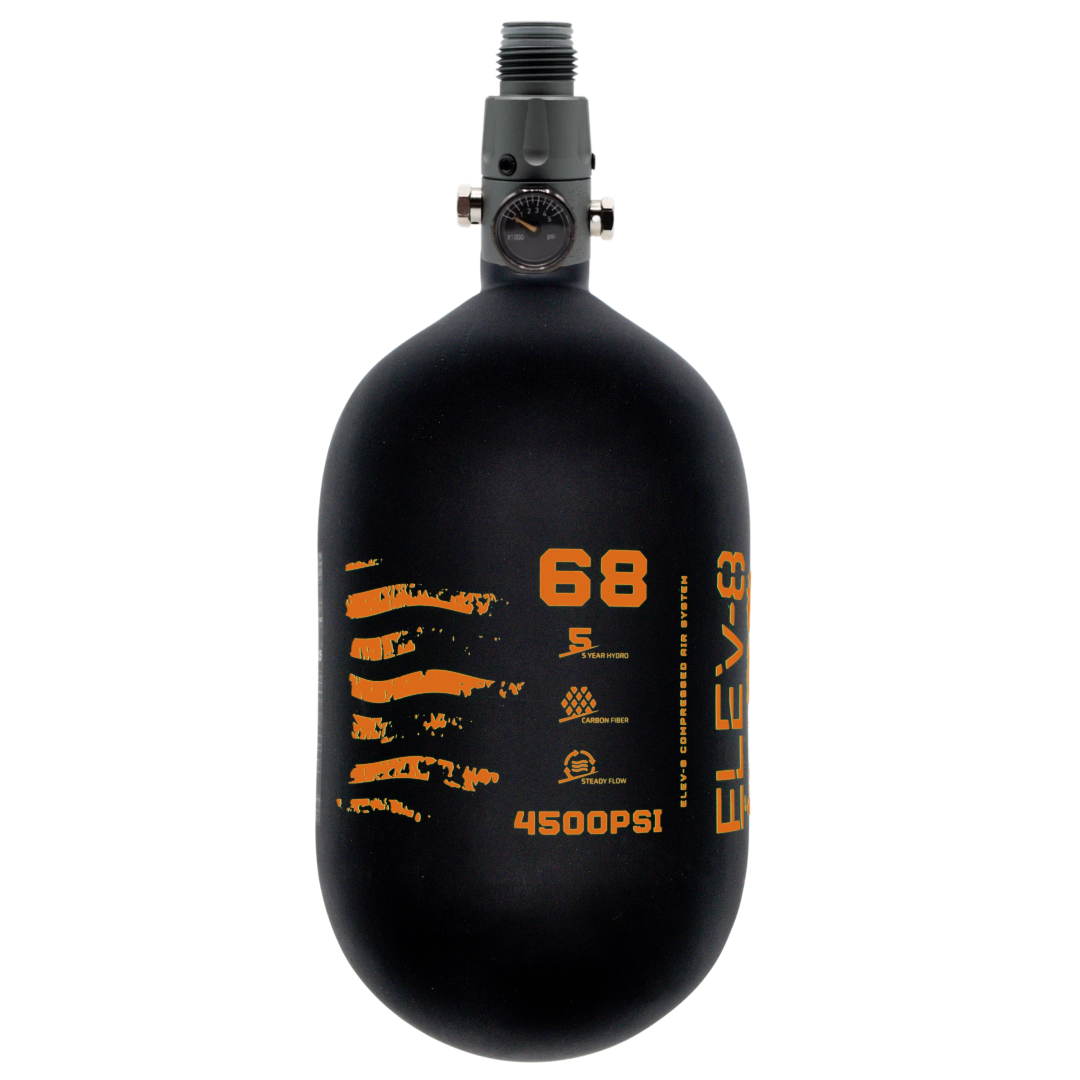 ELEV-8 68ci/4500psi Air System - Matte Black/Orange Logo