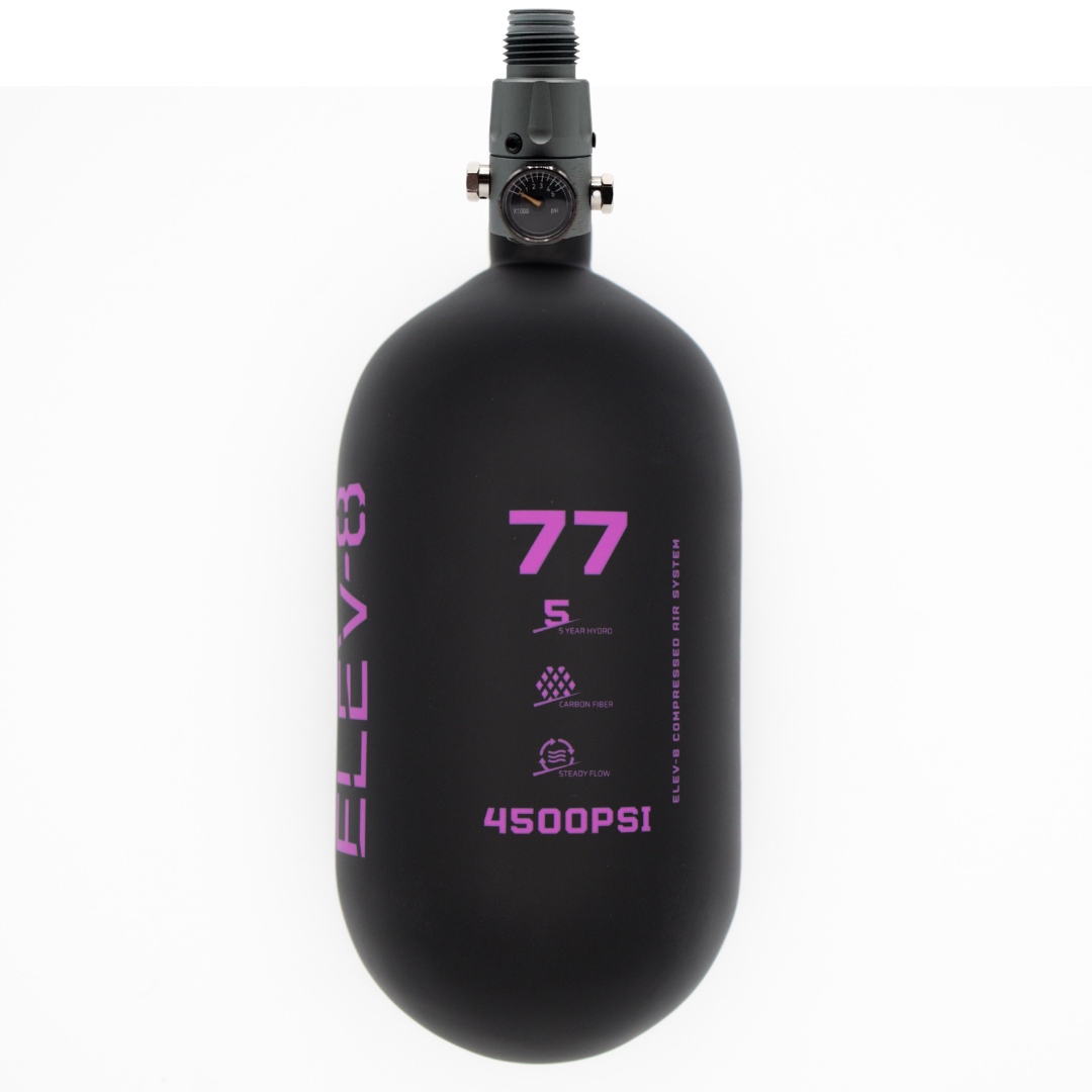 ELEV-8 77ci/4500psi Air System - Matte Black/Purple Logo