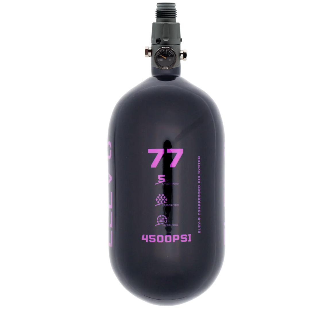 ELEV-8 77ci/4500psi Air System - Gloss Black/Purple Logo