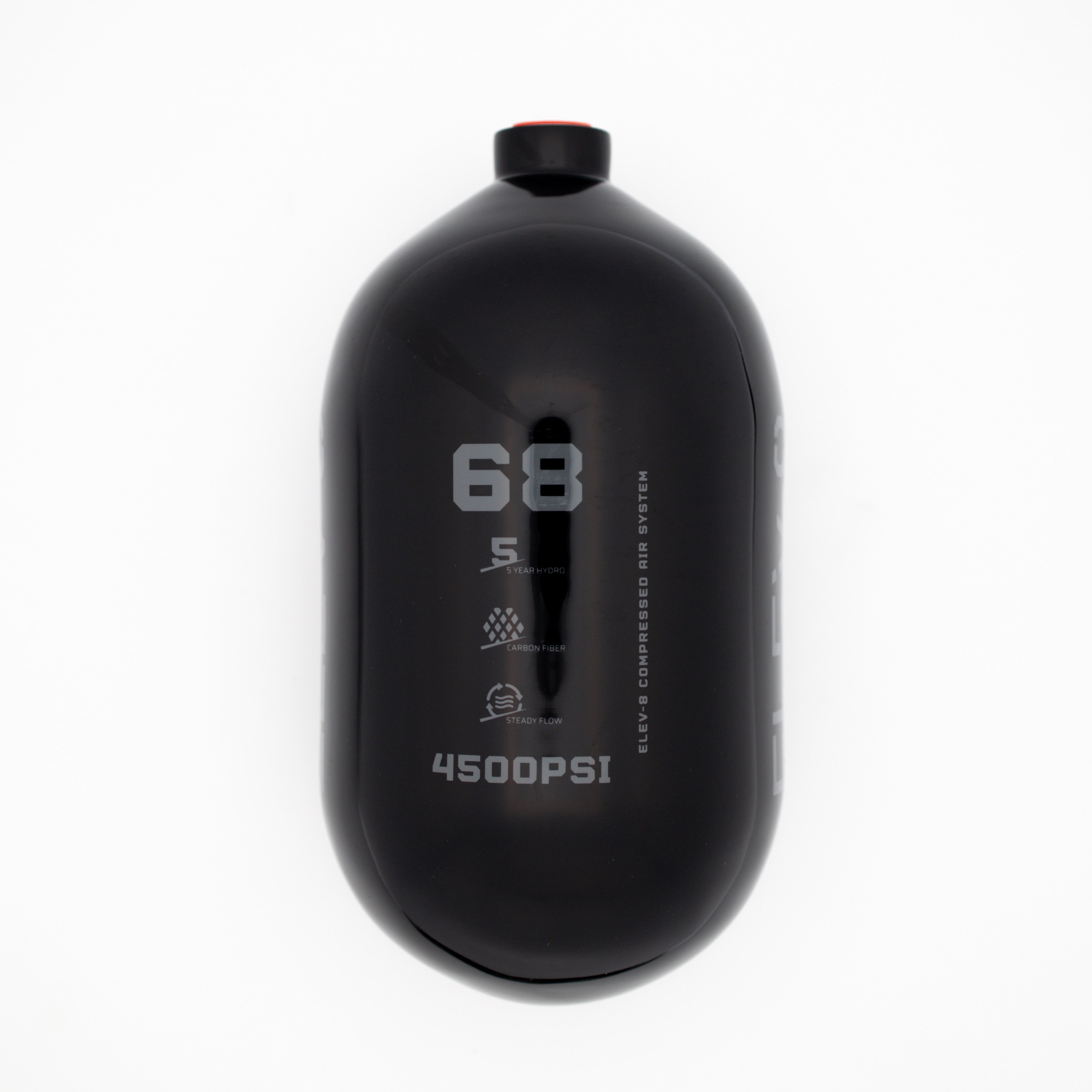 ELEV-8 68ci/4500psi Air Tank - Gloss Black/Pewter Logo