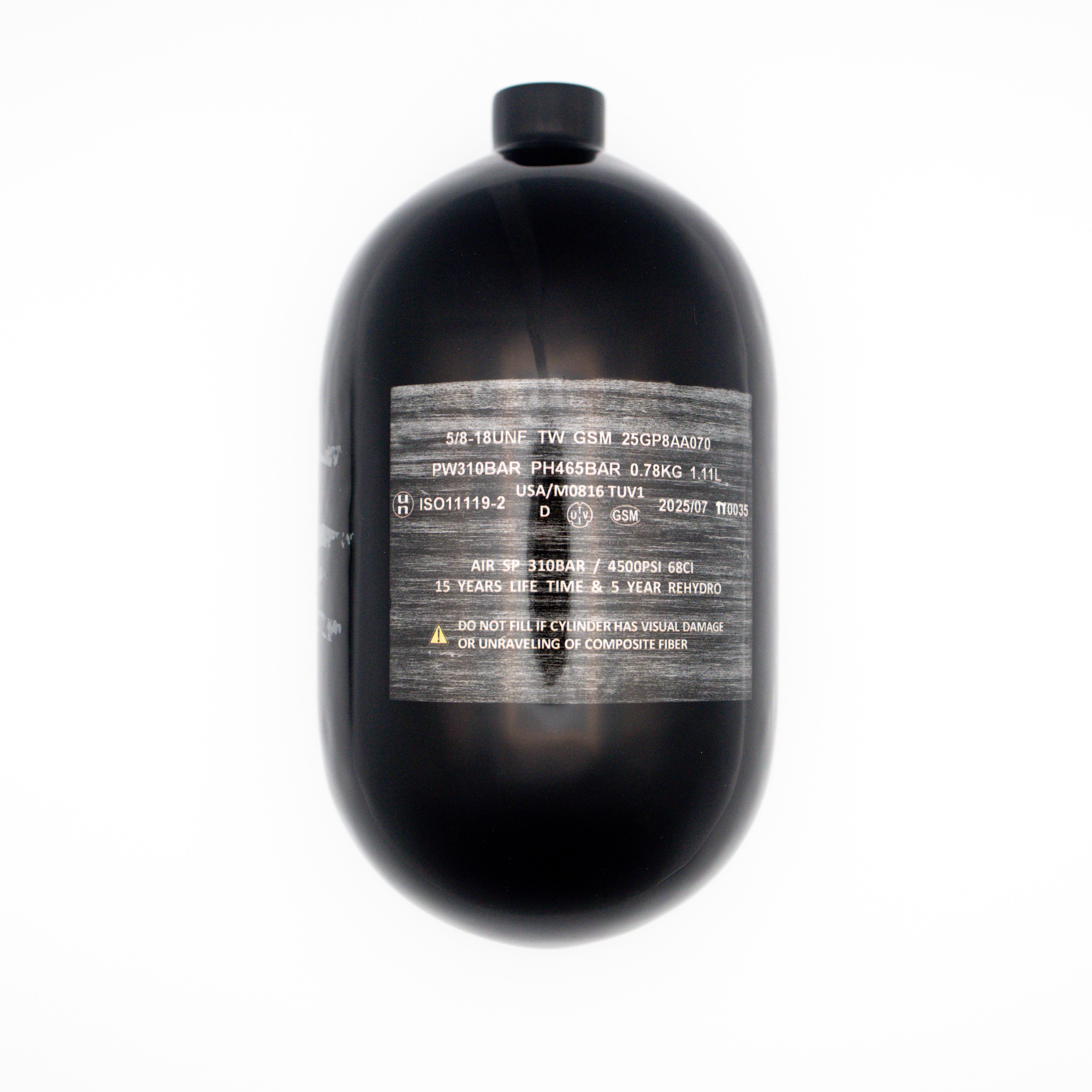 ELEV-8 68ci/4500psi Air Tank - Gloss Black