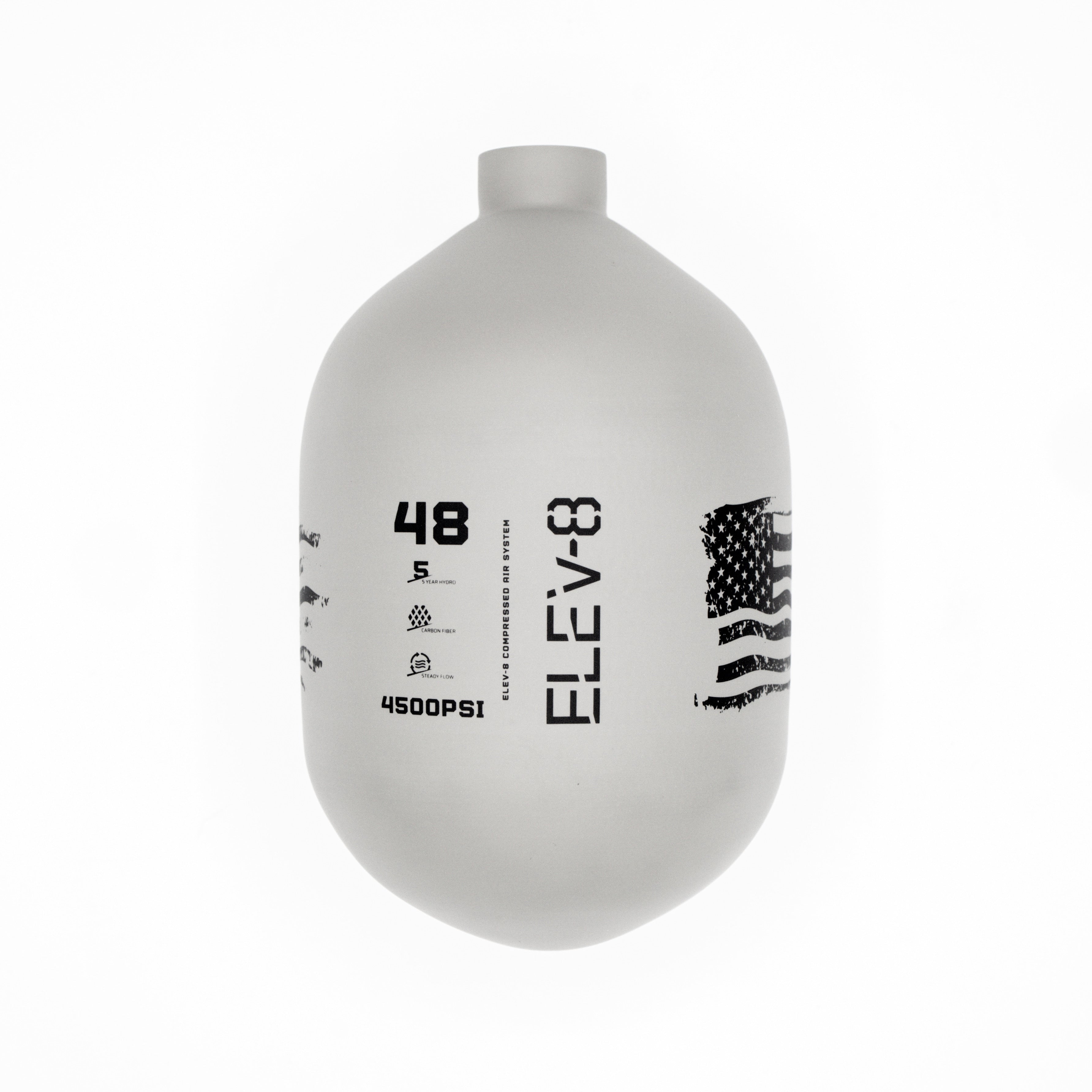 ELEV-8 48ci/4500psi Air Tank - Matte Pewter/Black Flag