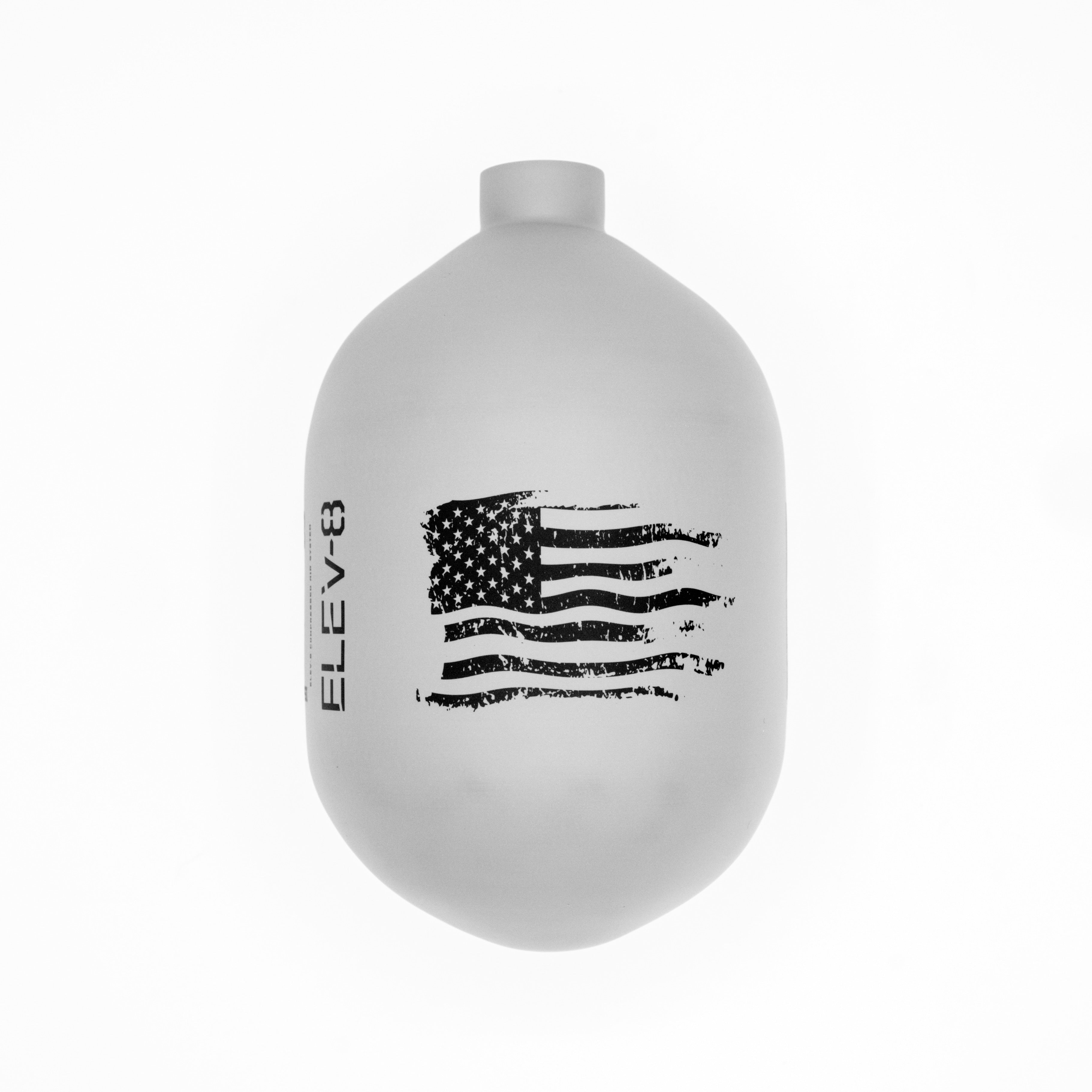 ELEV-8 48ci/4500psi Air Tank - Matte Pewter/Black Flag