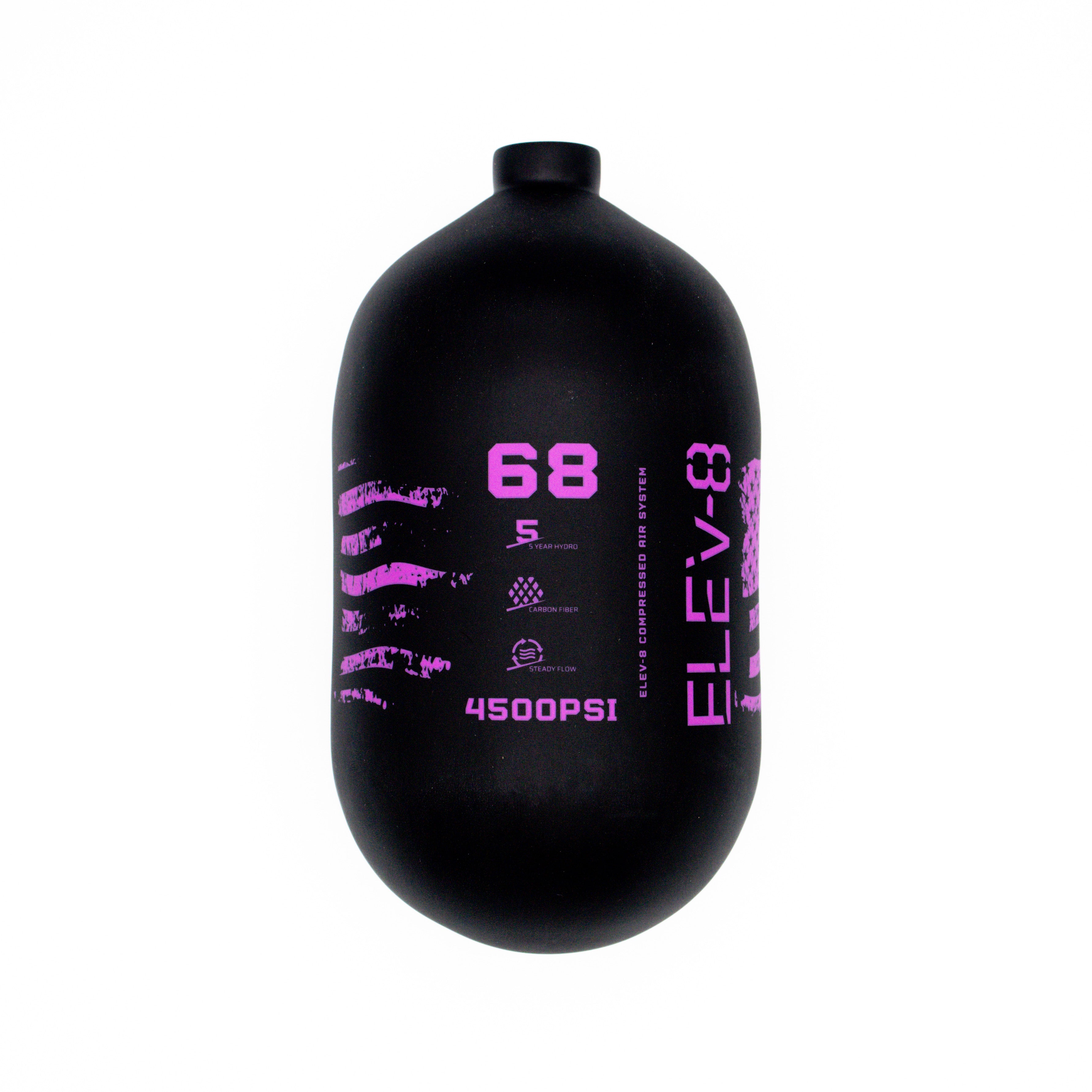 ELEV-8 68ci/4500psi Air Tank - Matte Black/Purple Flag