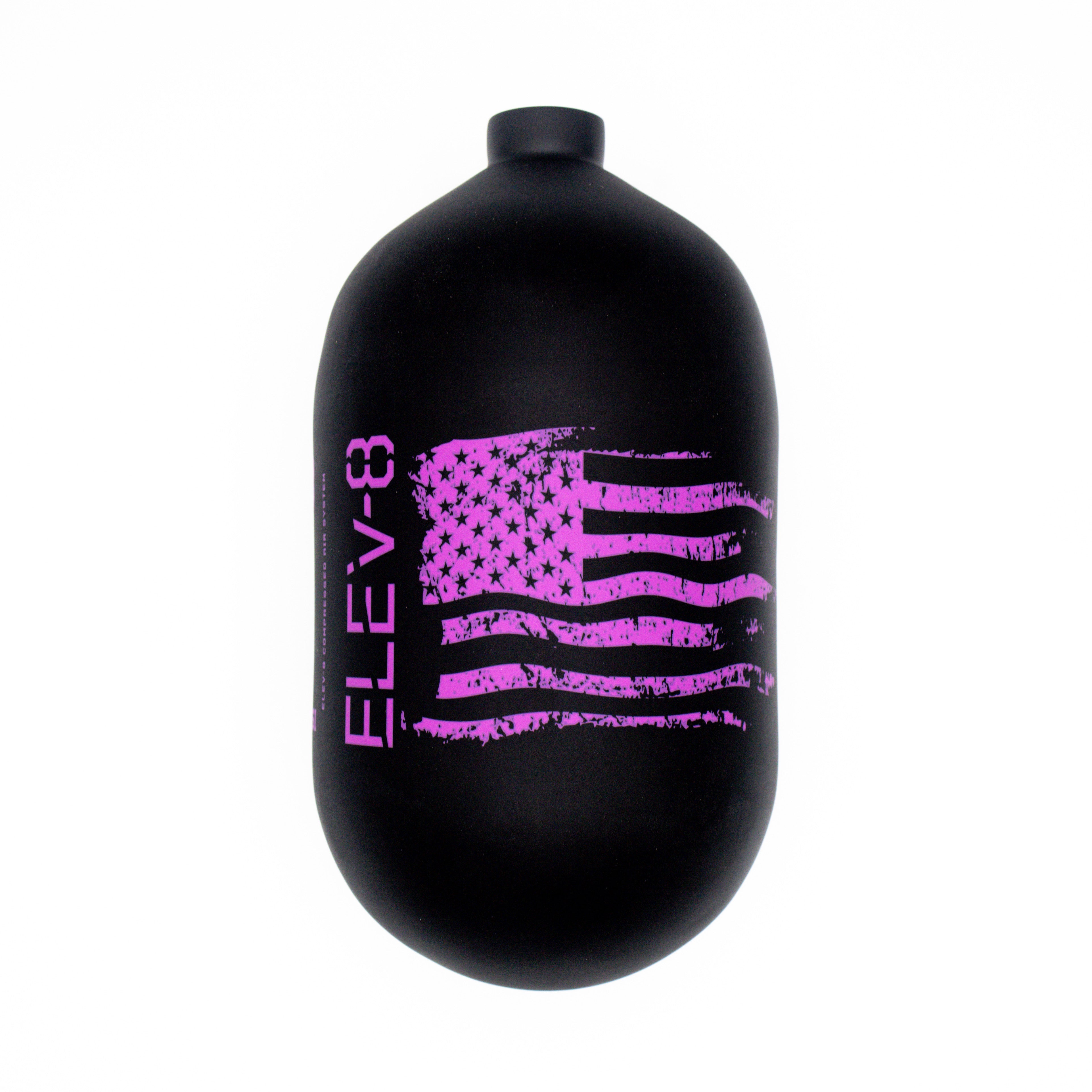 ELEV-8 68ci/4500psi Air Tank - Matte Black/Purple Flag