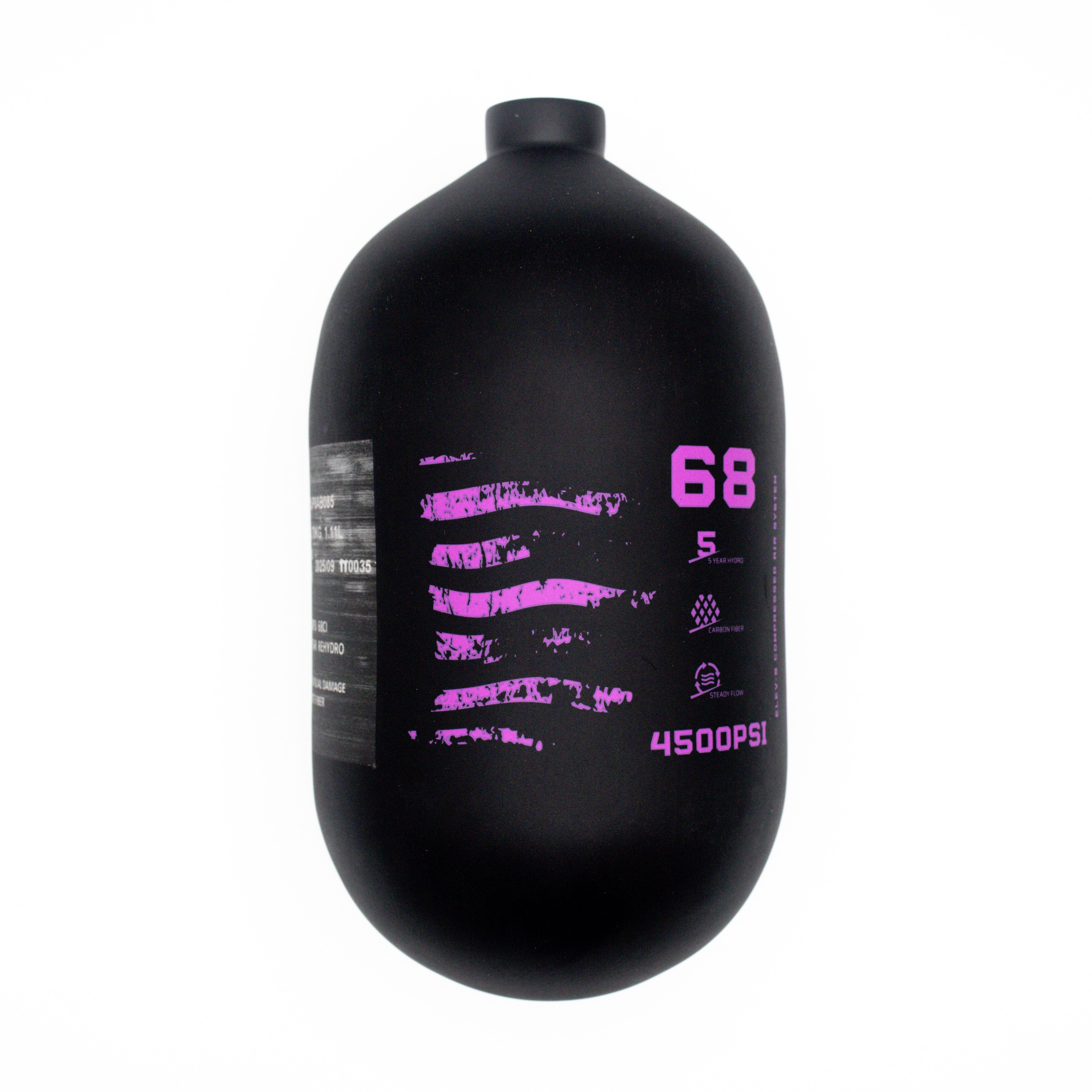 ELEV-8 68ci/4500psi Air Tank - Matte Black/Purple Flag