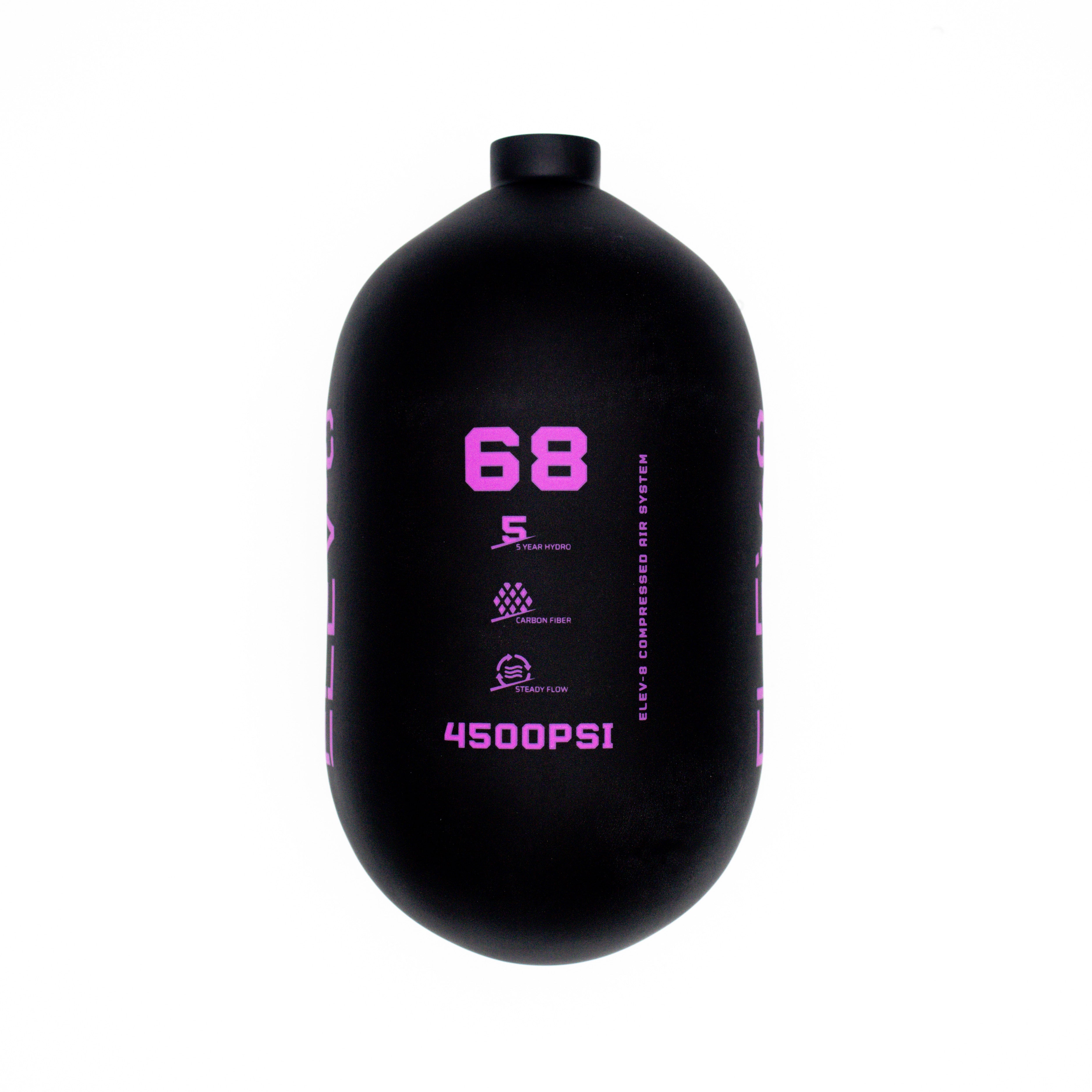 ELEV-8 68ci/4500psi Air Tank - Matte Black/Purple Logo