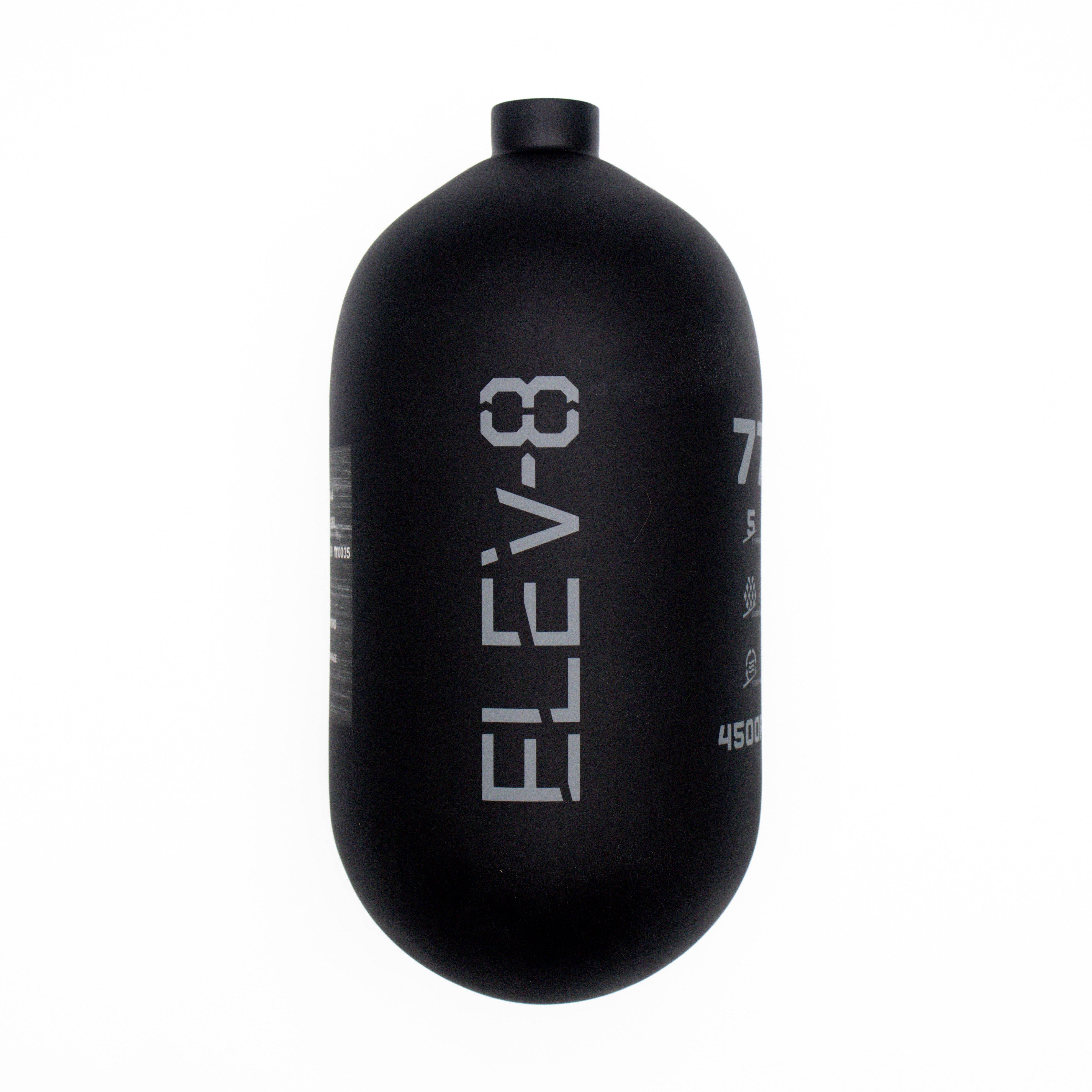 ELEV-8 77ci/4500psi Air Tank - Matte Black/Pewter Logo