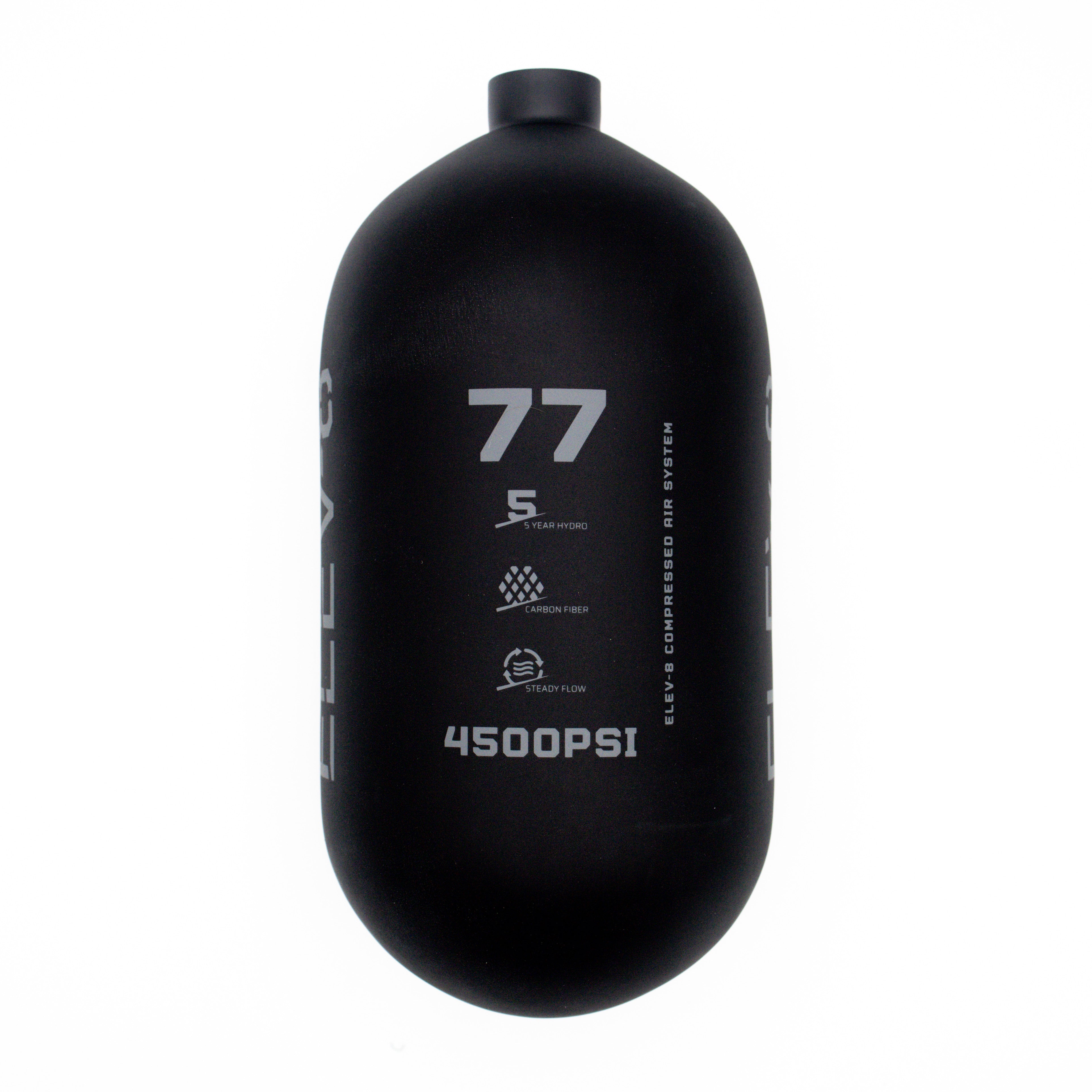 ELEV-8 77ci/4500psi Air Tank - Matte Black/Pewter Logo