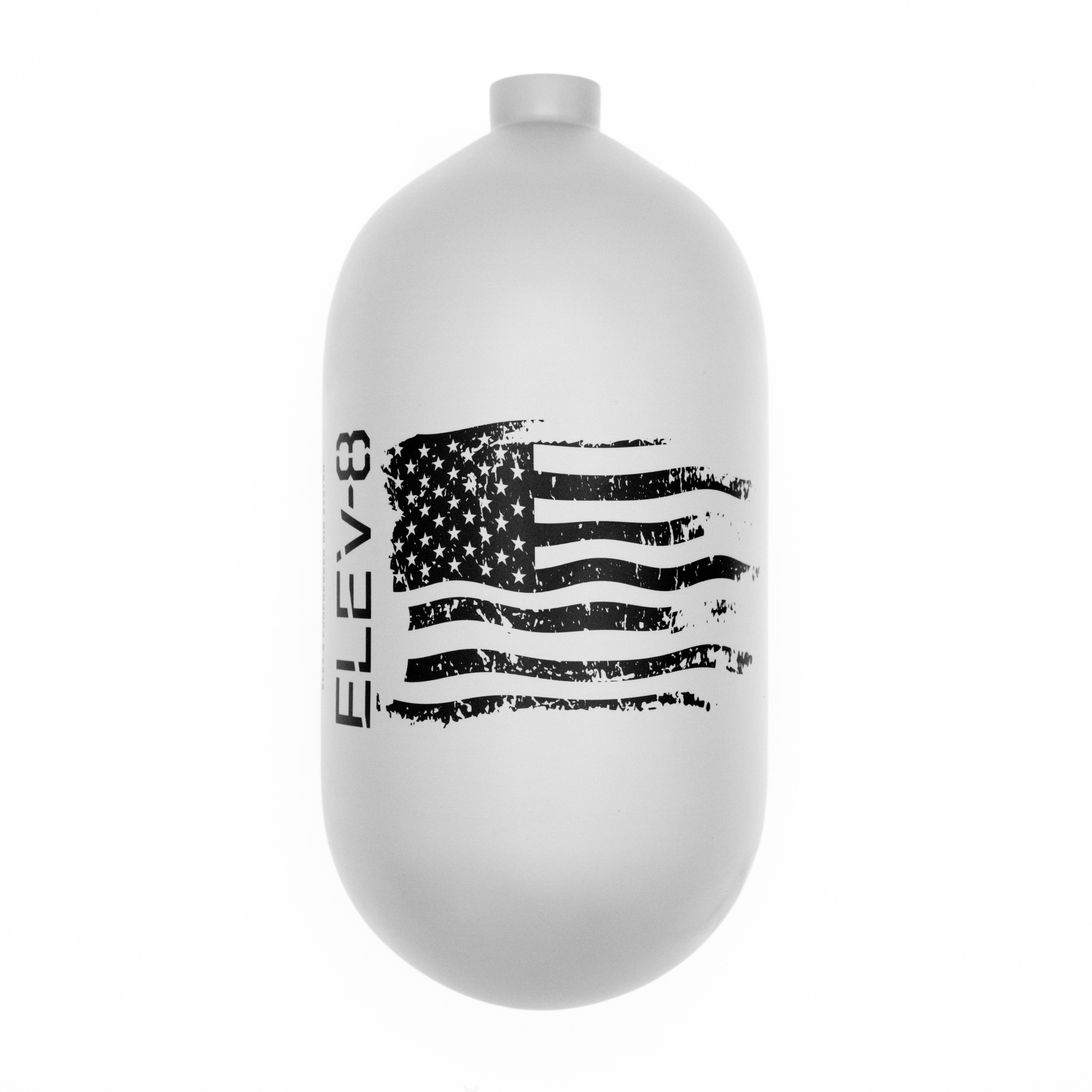 ELEV-8 77ci/4500psi Air Tank - Matte Pewter/Black Flag
