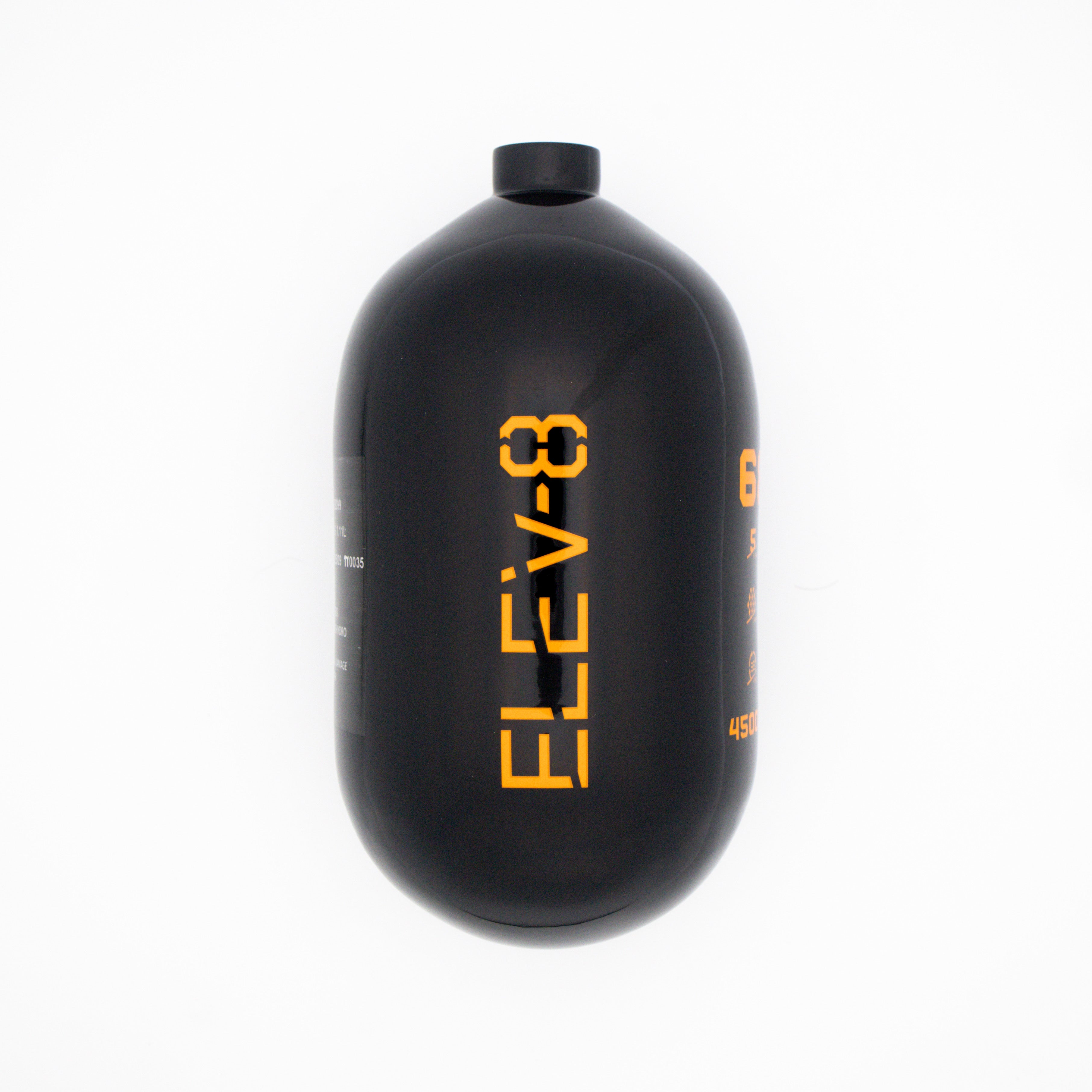 ELEV-8 68ci/4500psi Air Tank - Gloss Black/Orange Logo