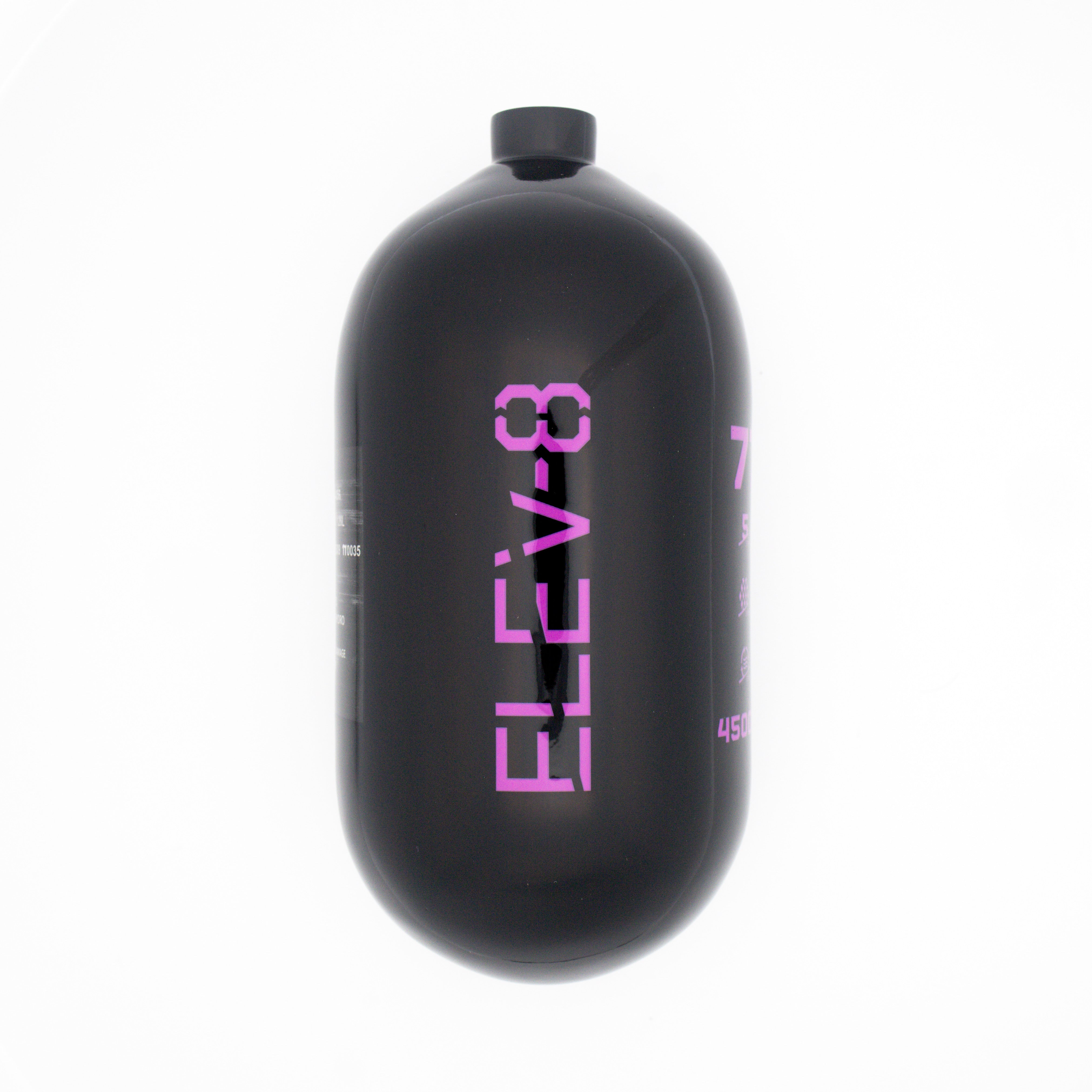 ELEV-8 77ci/4500psi Air Tank - Gloss Black/Purple Logo