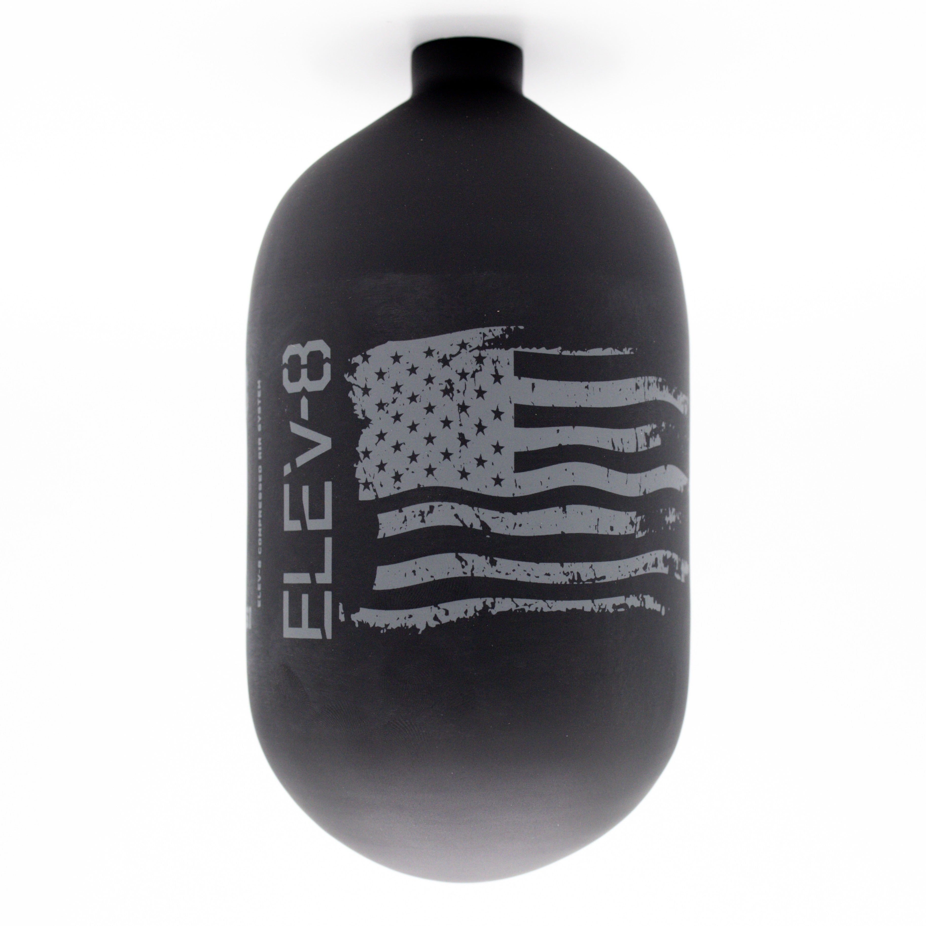 ELEV-8 68ci/4500psi Air Tank - Matte Black/Pewter Flag