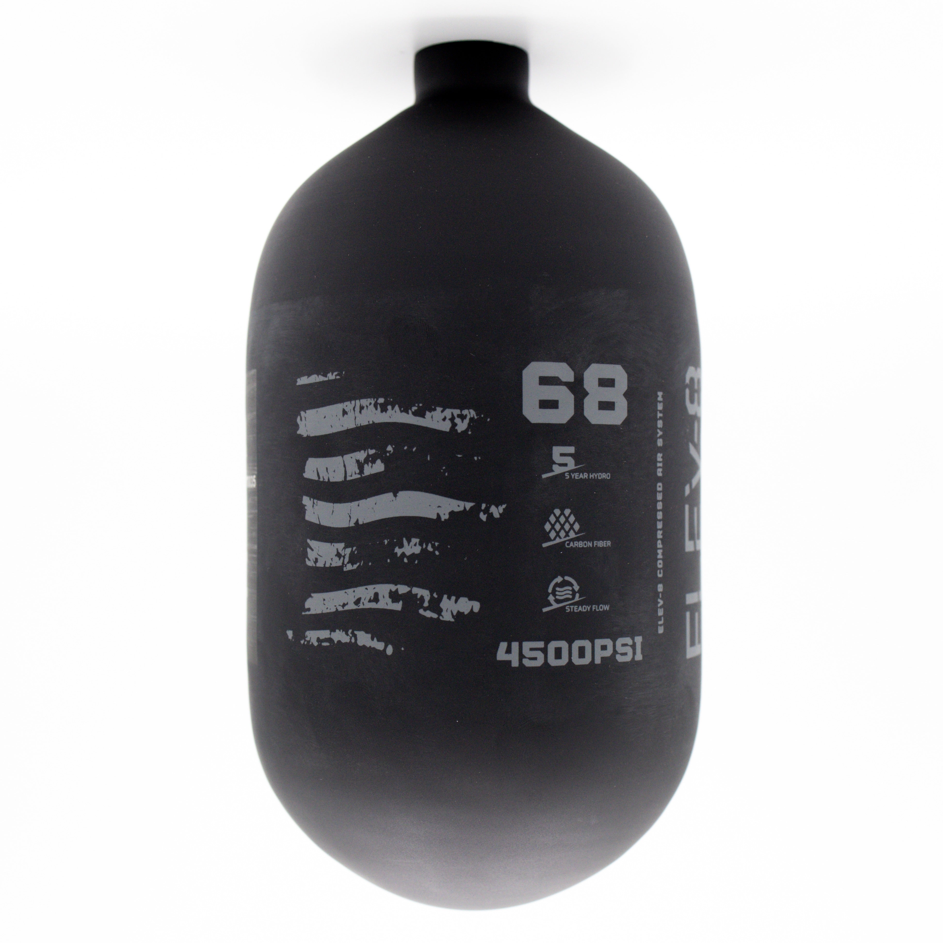 ELEV-8 68ci/4500psi Air Tank - Matte Black/Pewter Flag