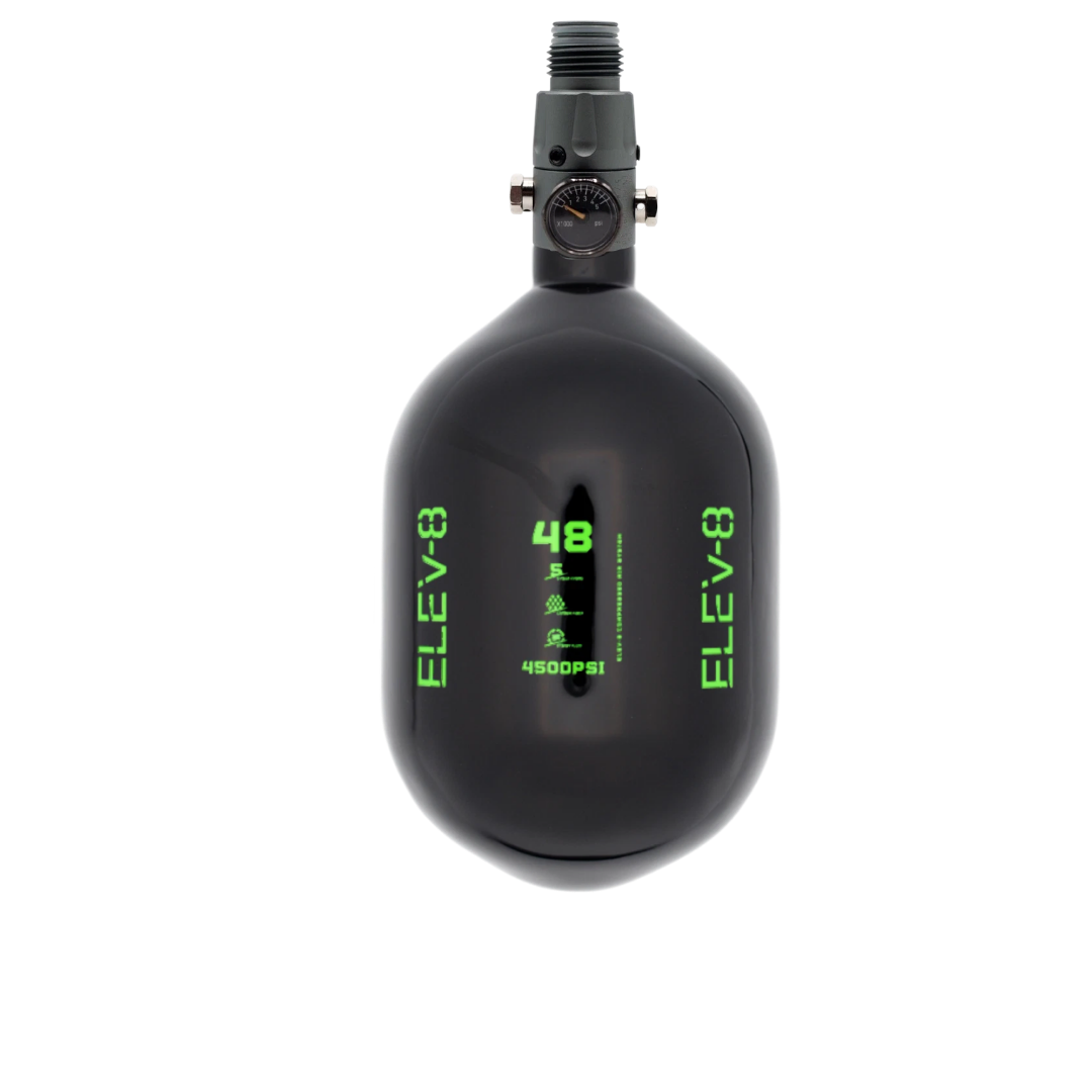 ELEV-8 48ci/4500psi Air System - Gloss Black/Green Flag