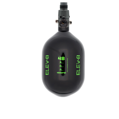 ELEV-8 48ci/4500psi Air System - Gloss Black/Green Flag