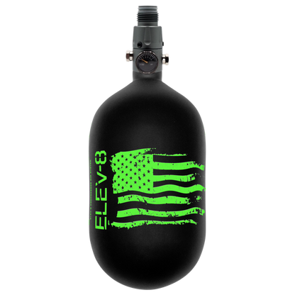 ELEV-8 68ci/4500psi Air System - Matte Black/Green Flag