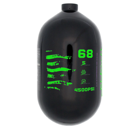 ELEV-8 68ci/4500psi Air Tank - Gloss Black/Green Flag