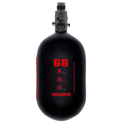 ELEV-8 68ci/4500psi Air System - Matte Black/Red Logo