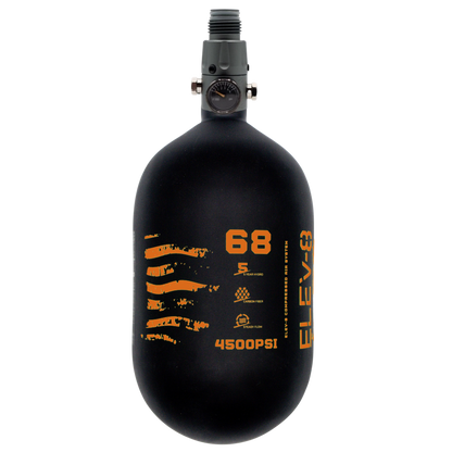 ELEV-8 68ci/4500psi Air System - Matte Black/Orange Logo