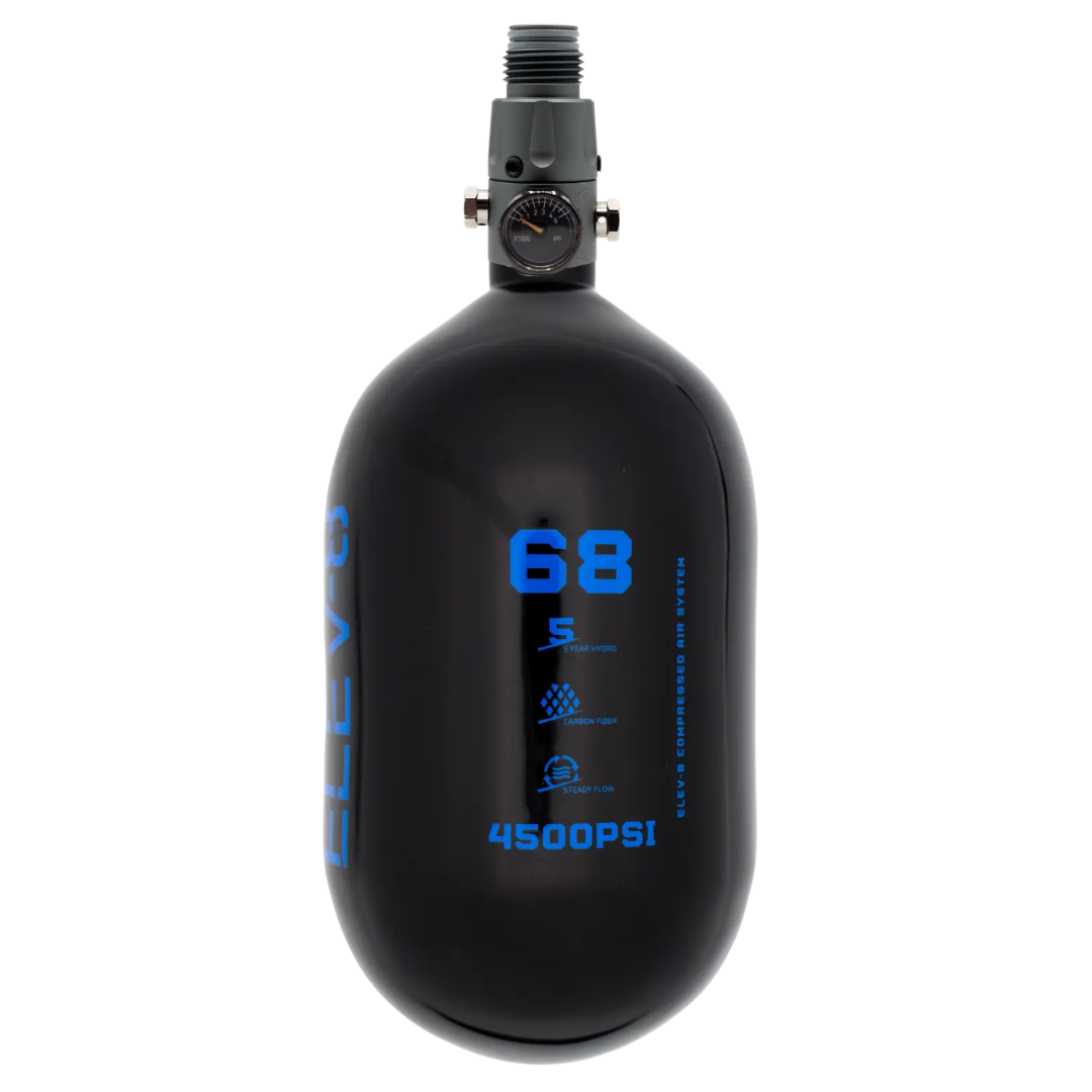 ELEV-8 68ci/4500psi Air System - Gloss Black/Blue Logo
