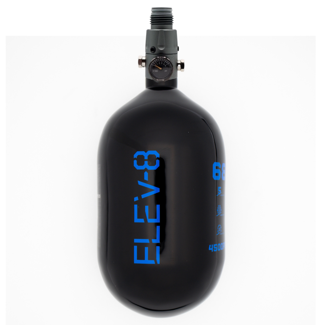 ELEV-8 68ci/4500psi Air System - Gloss Black/Blue Logo