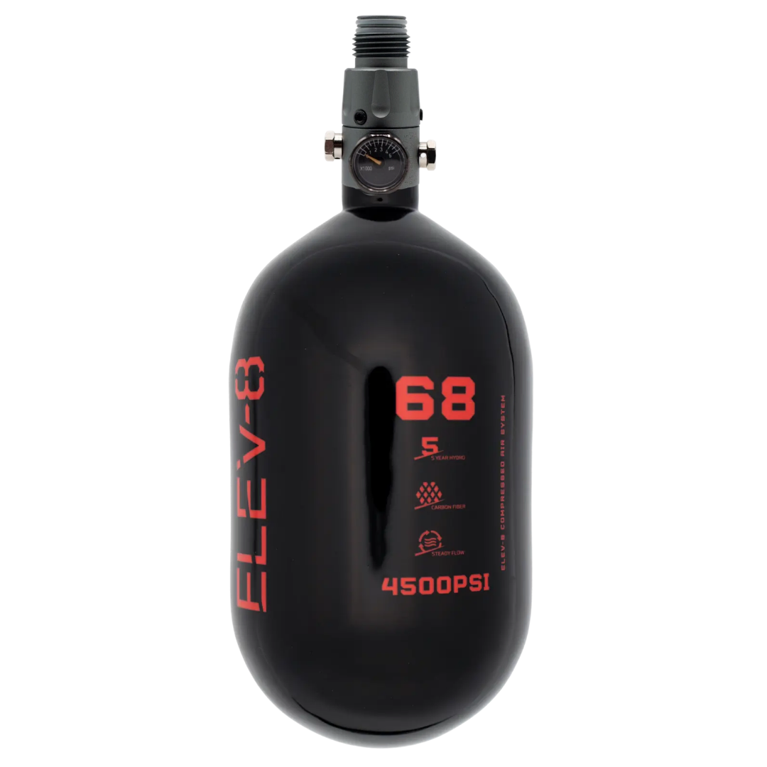 ELEV-8 68ci/4500psi Air System - Gloss Black/Red Logo