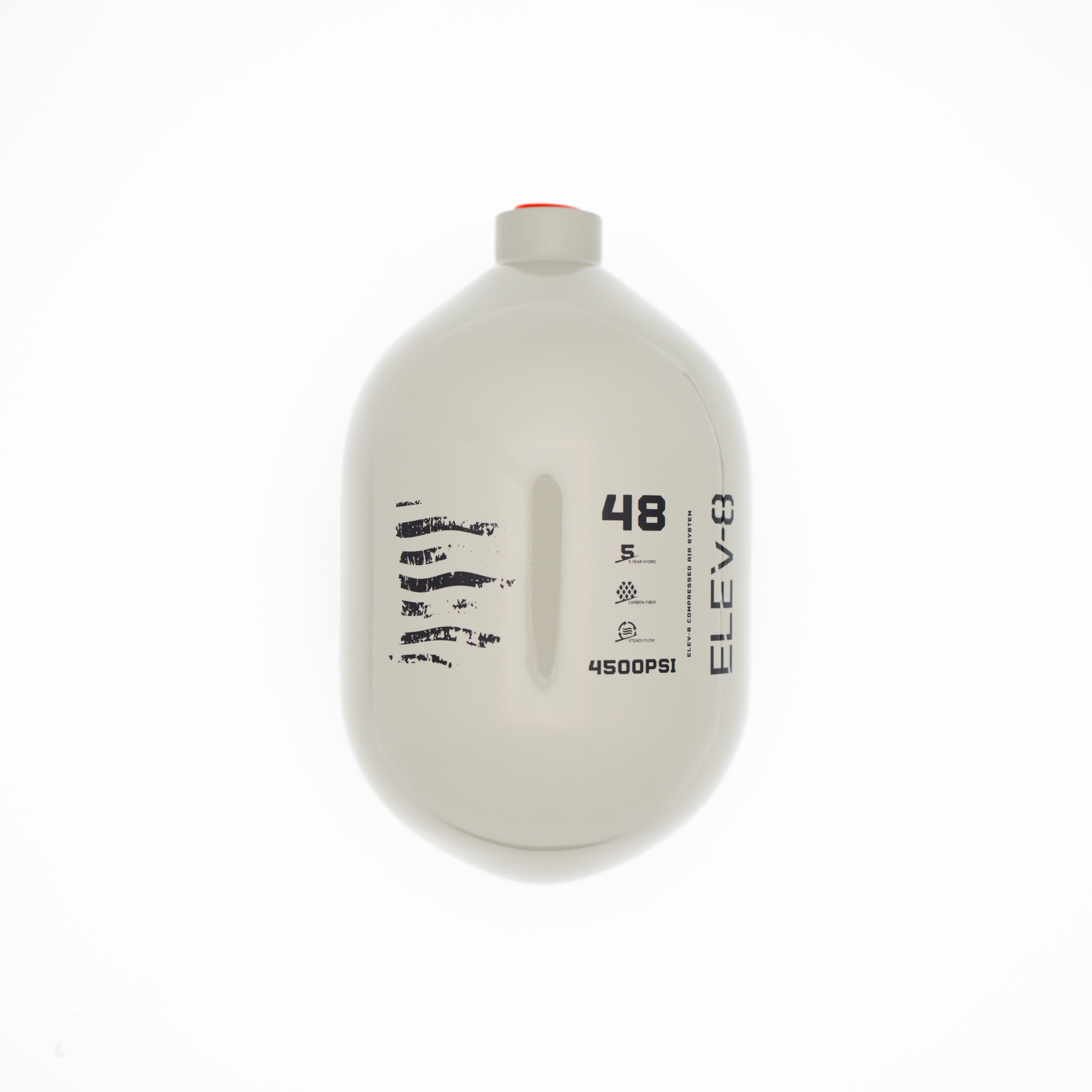 ELEV-8 48ci/4500psi Air Tank - Gloss Pewter/Black Flag