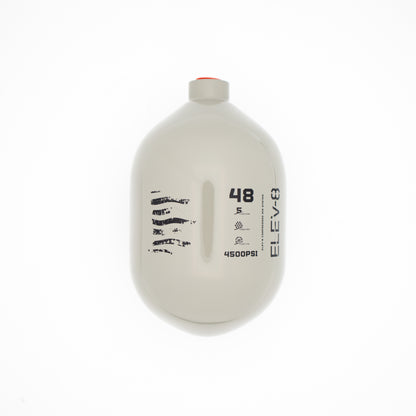 ELEV-8 48ci/4500psi Air Tank - Gloss Pewter/Black Flag
