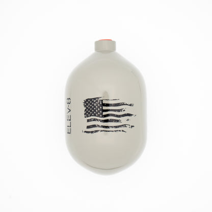 ELEV-8 48ci/4500psi Air Tank - Gloss Pewter/Black Flag