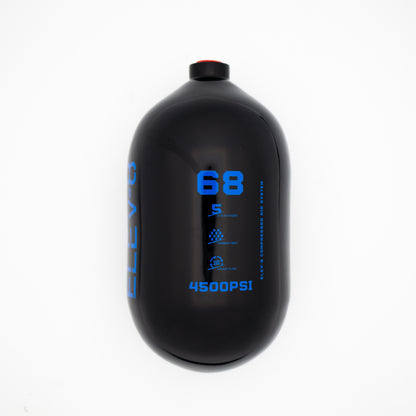 ELEV-8 68ci/4500psi Air Tank - Gloss Black/Blue Logo