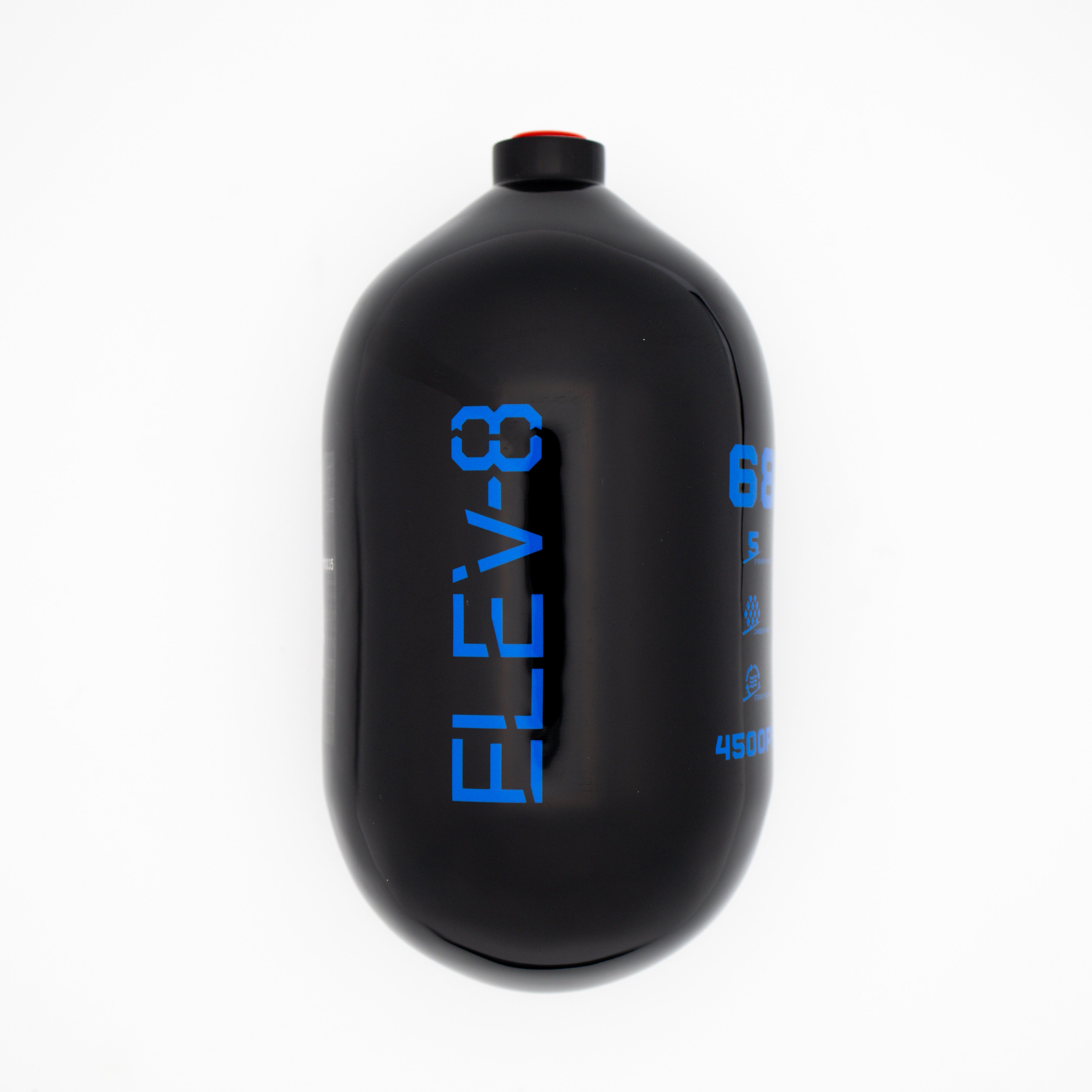 ELEV-8 68ci/4500psi Air Tank - Gloss Black/Blue Logo