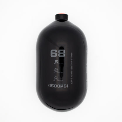 ELEV-8 68ci/4500psi Air Tank - Gloss Black/Pewter Logo