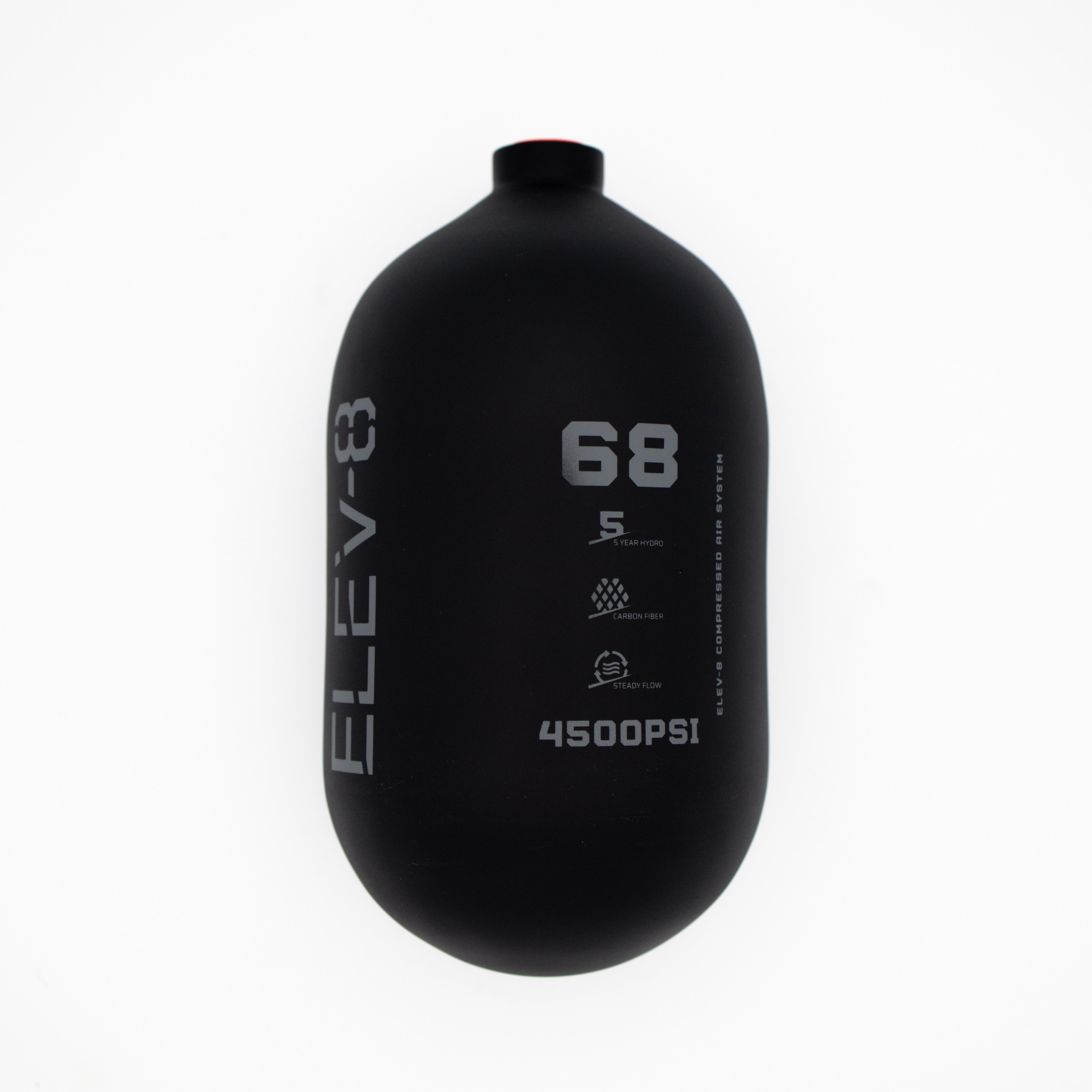 ELEV-8 68ci/4500psi Air Tank - Matte Black/Pewter Logo
