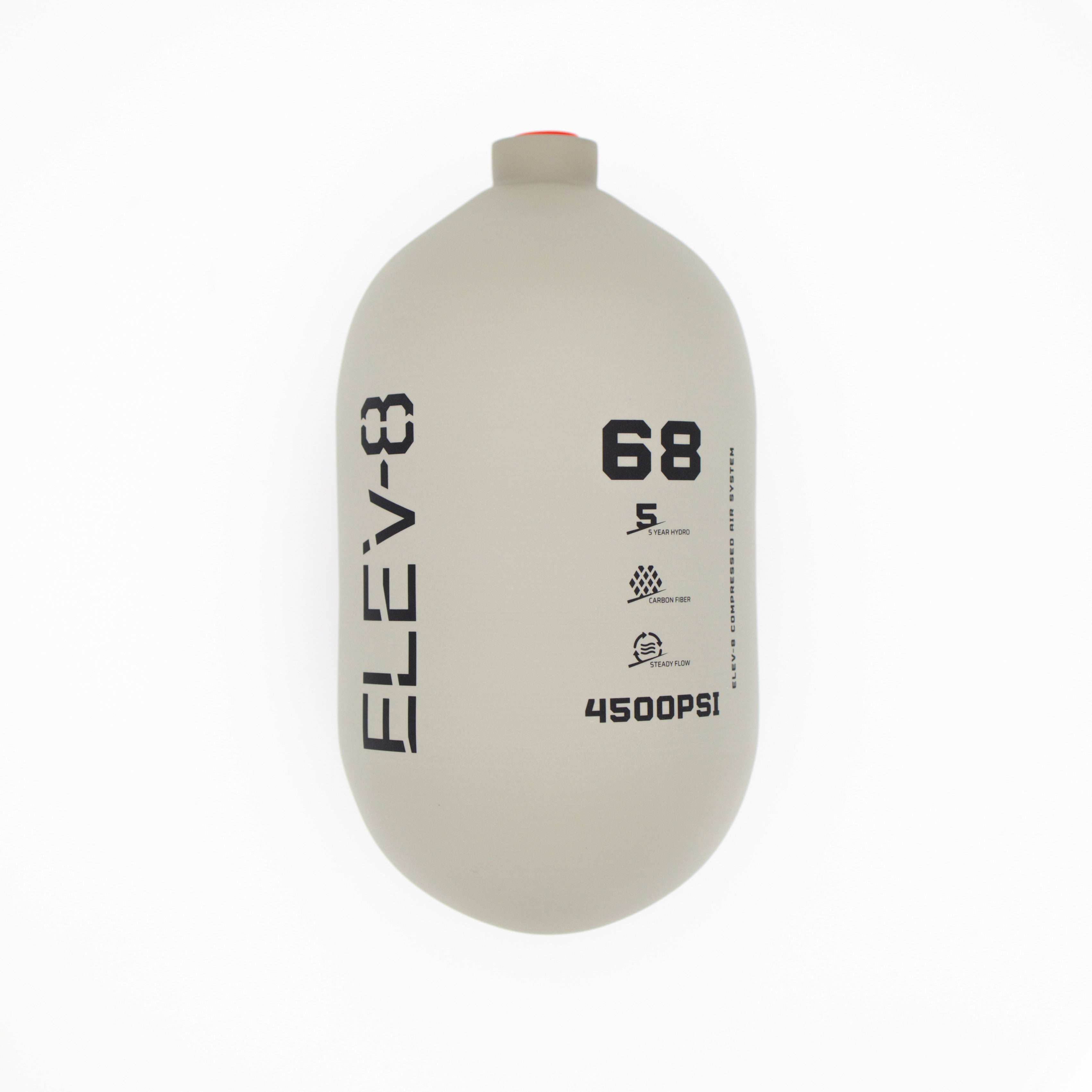 ELEV-8 68ci/4500psi Air Tank - Matte Pewter/Black Logo