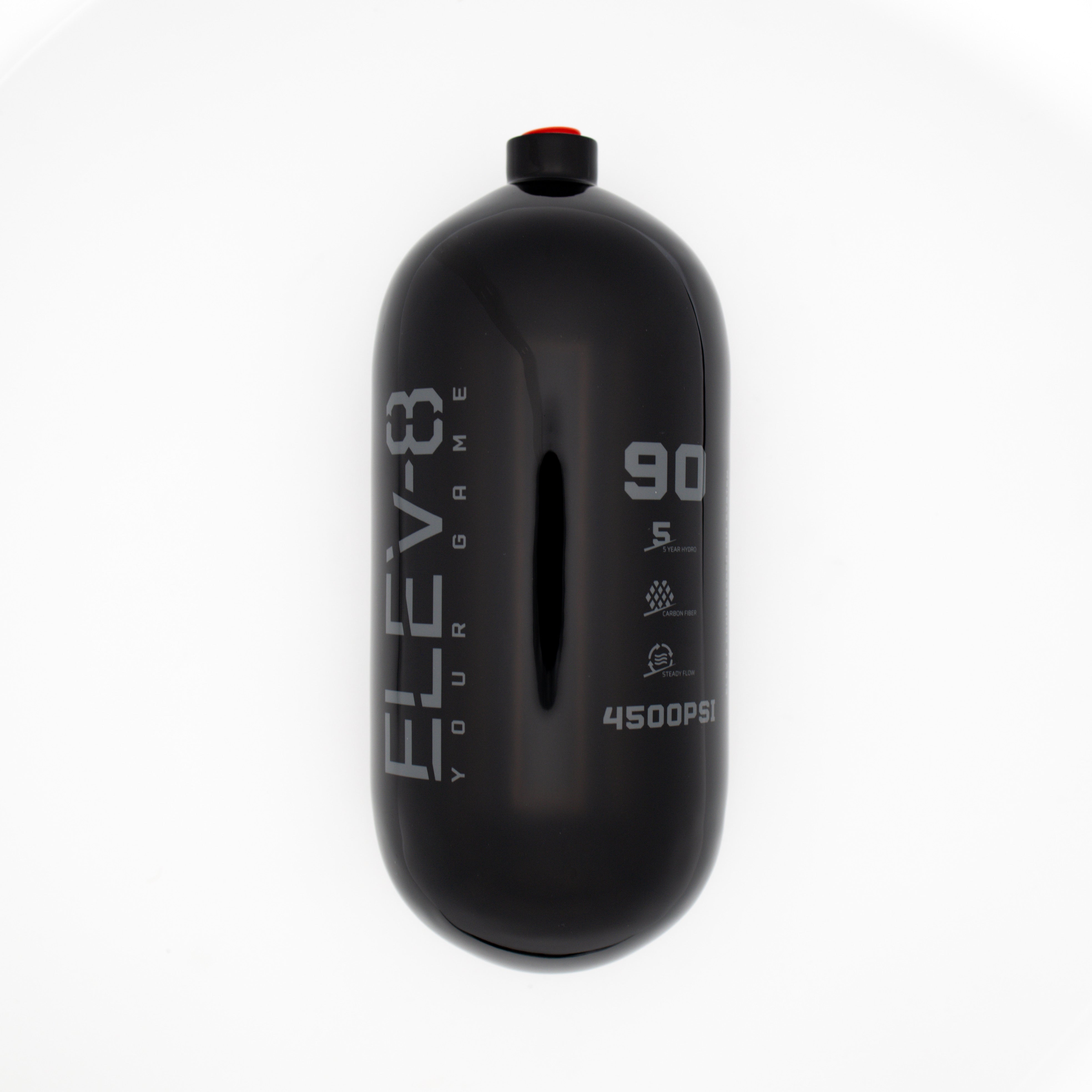ELEV-8 90ci/4500psi Air Tank - Gloss Black/Pewter Logo
