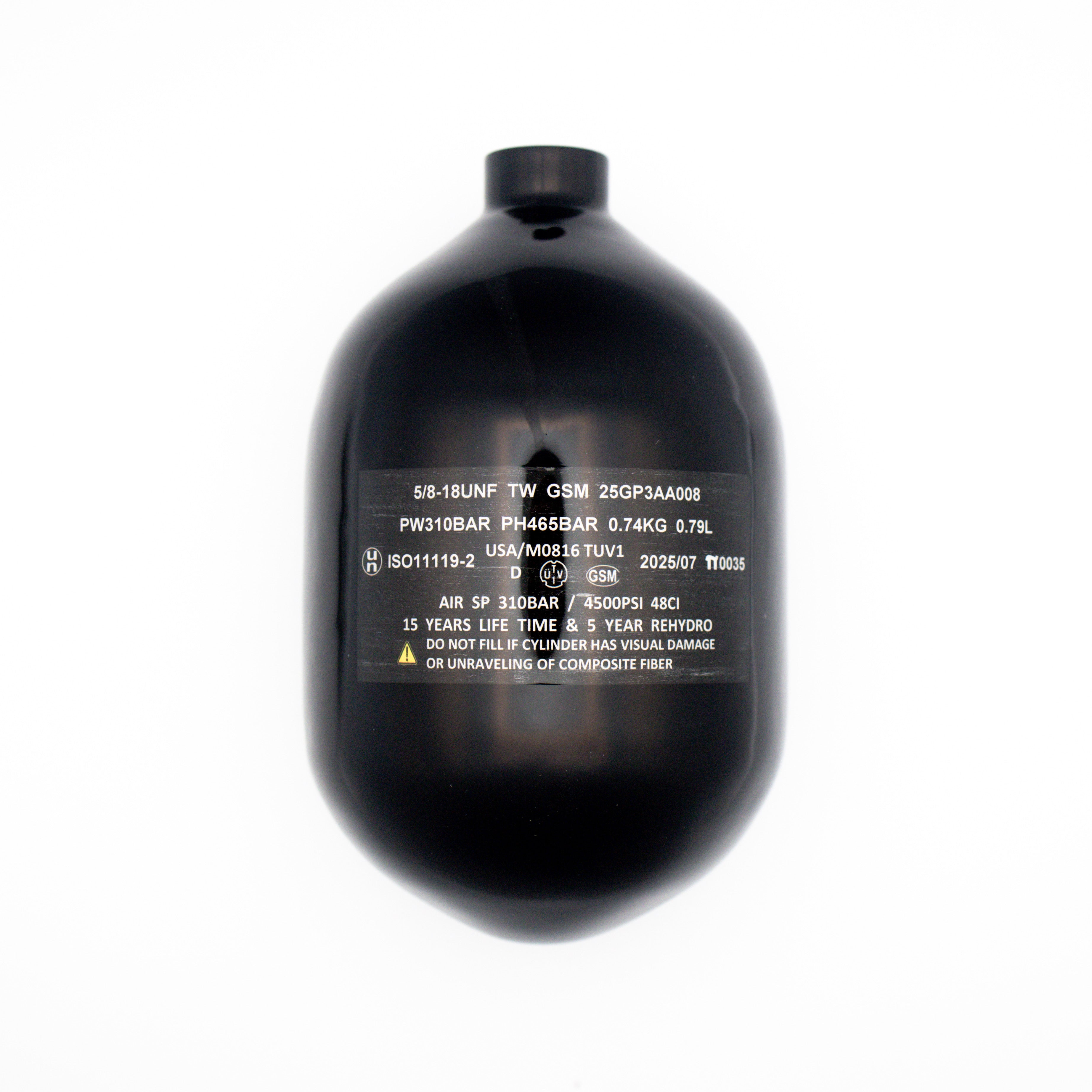 ELEV-8 48ci/4500psi Air Tank - Gloss Black