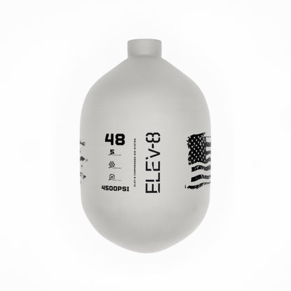 ELEV-8 48ci/4500psi Air Tank - Matte Pewter/Black Flag