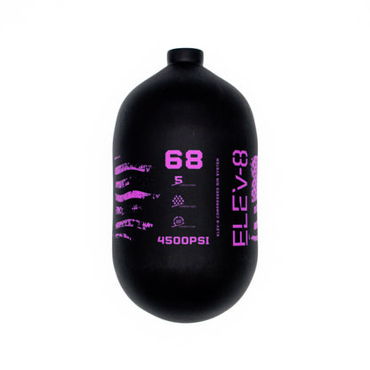 ELEV-8 68ci/4500psi Air Tank - Matte Black/Purple Flag
