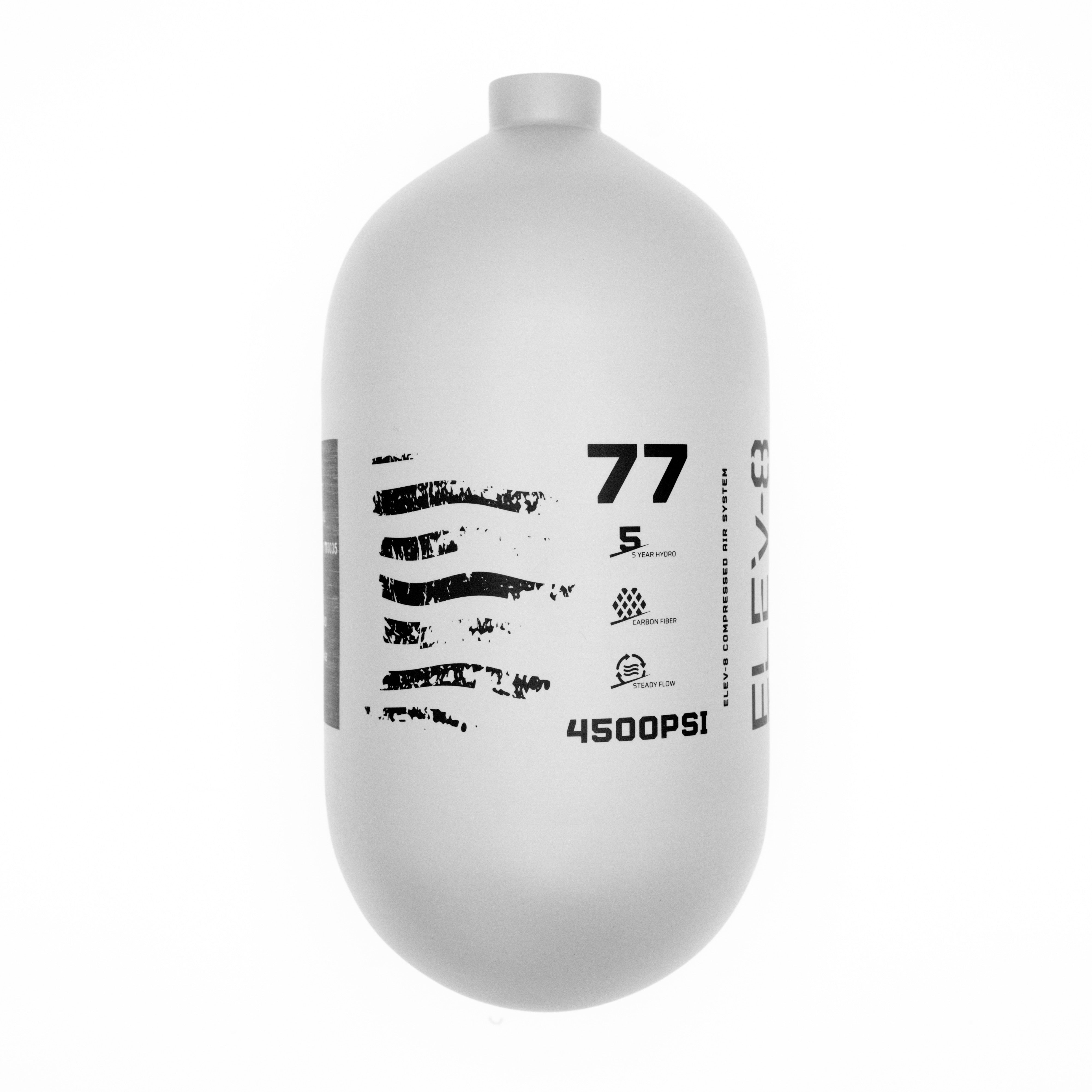 ELEV-8 77ci/4500psi Air Tank - Matte Pewter/Black Flag