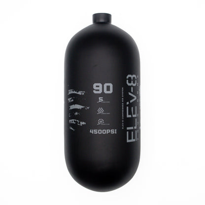 ELEV-8 90ci/4500psi Air Tank - Matte Black/Pewter Flag