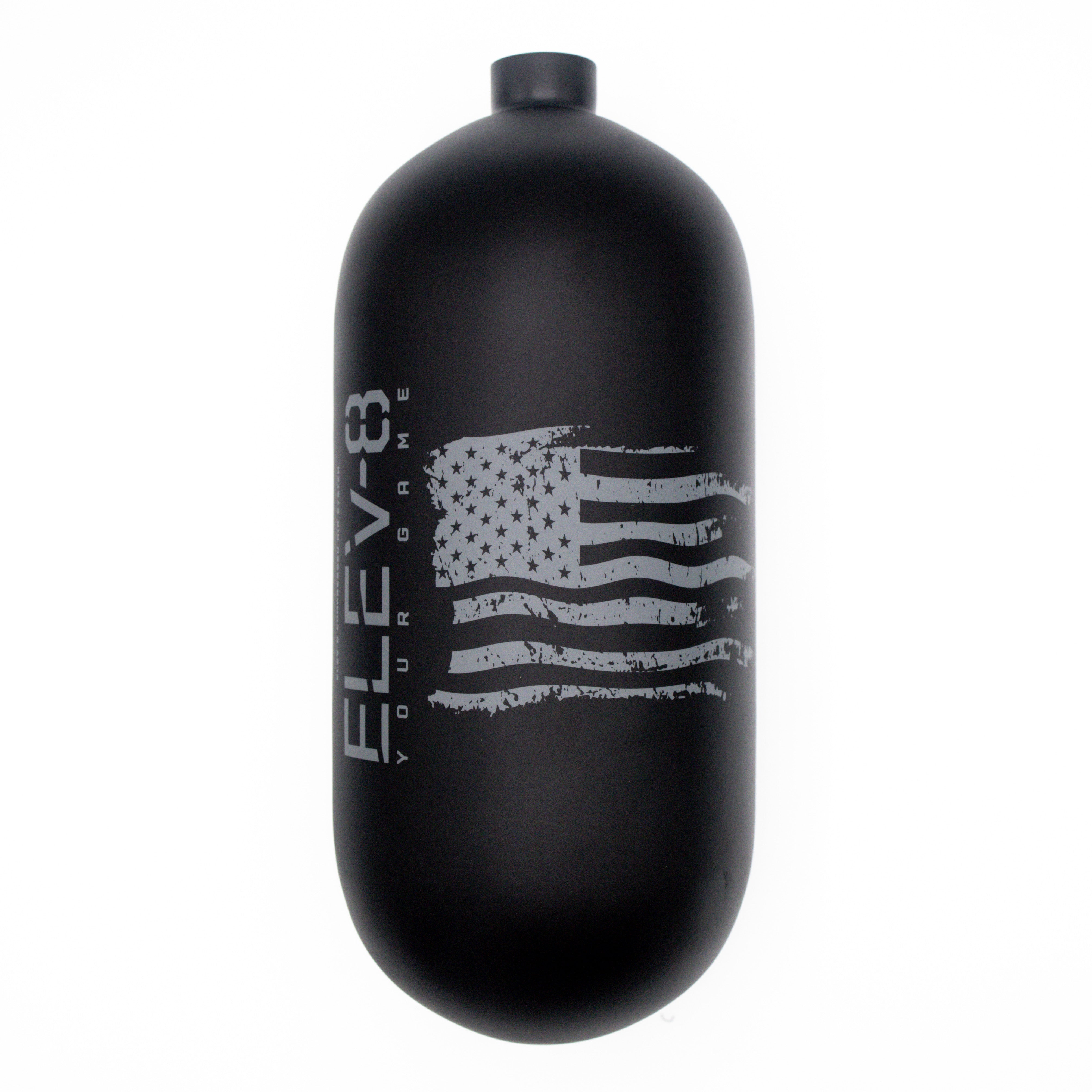 ELEV-8 90ci/4500psi Air Tank - Matte Black/Pewter Flag