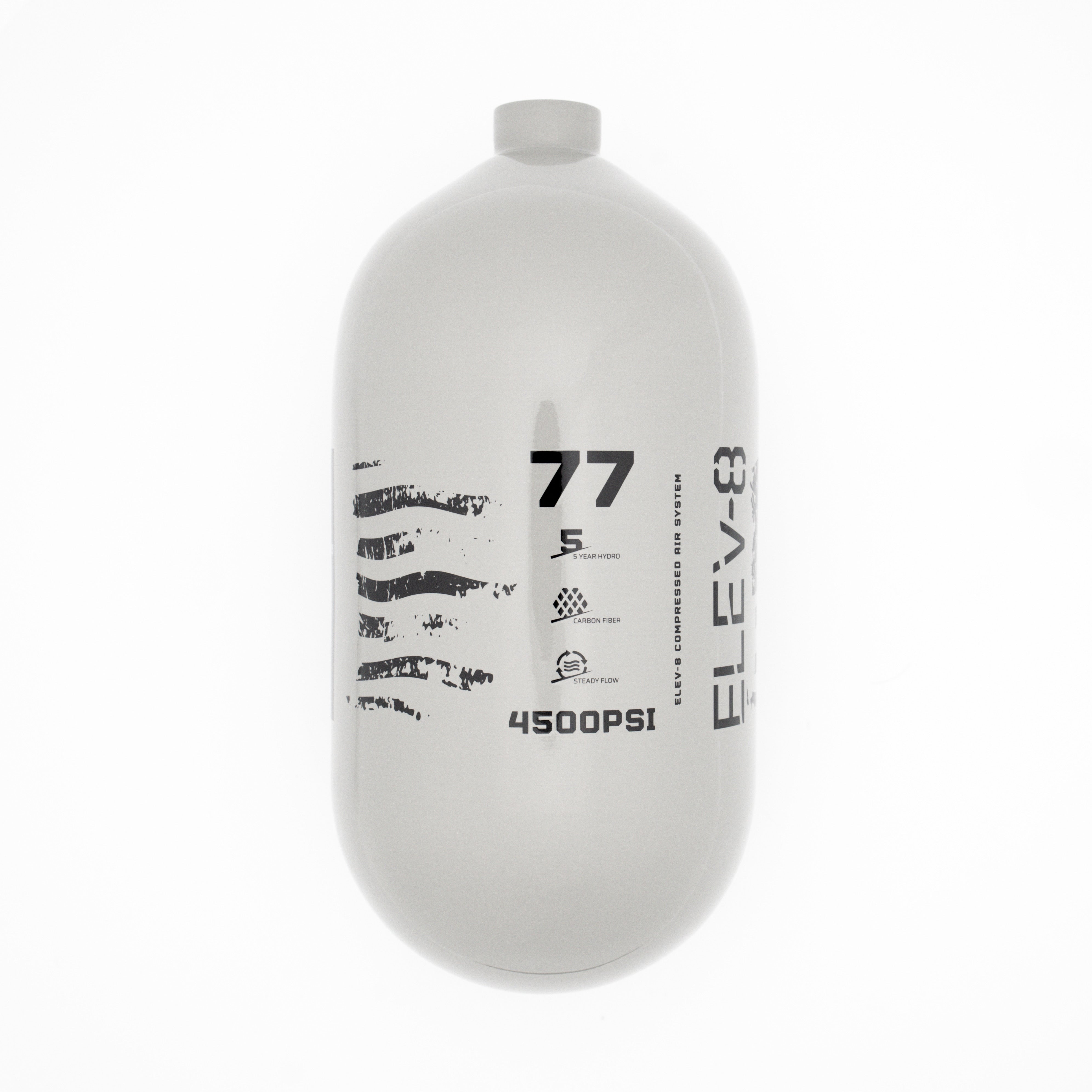 ELEV-8 77ci/4500psi Air Tank - Gloss Pewter/Black Flag