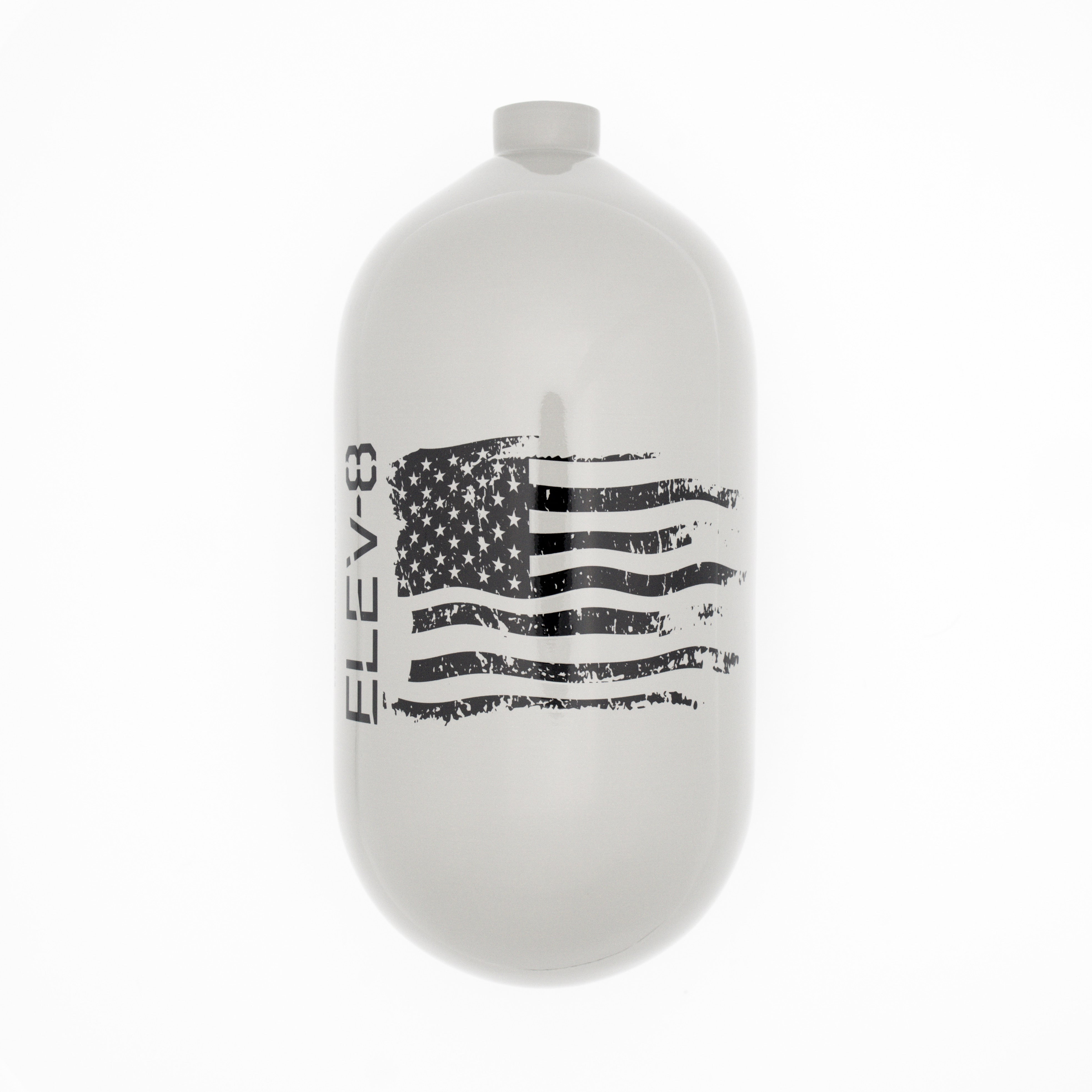 ELEV-8 77ci/4500psi Air Tank - Gloss Pewter/Black Flag
